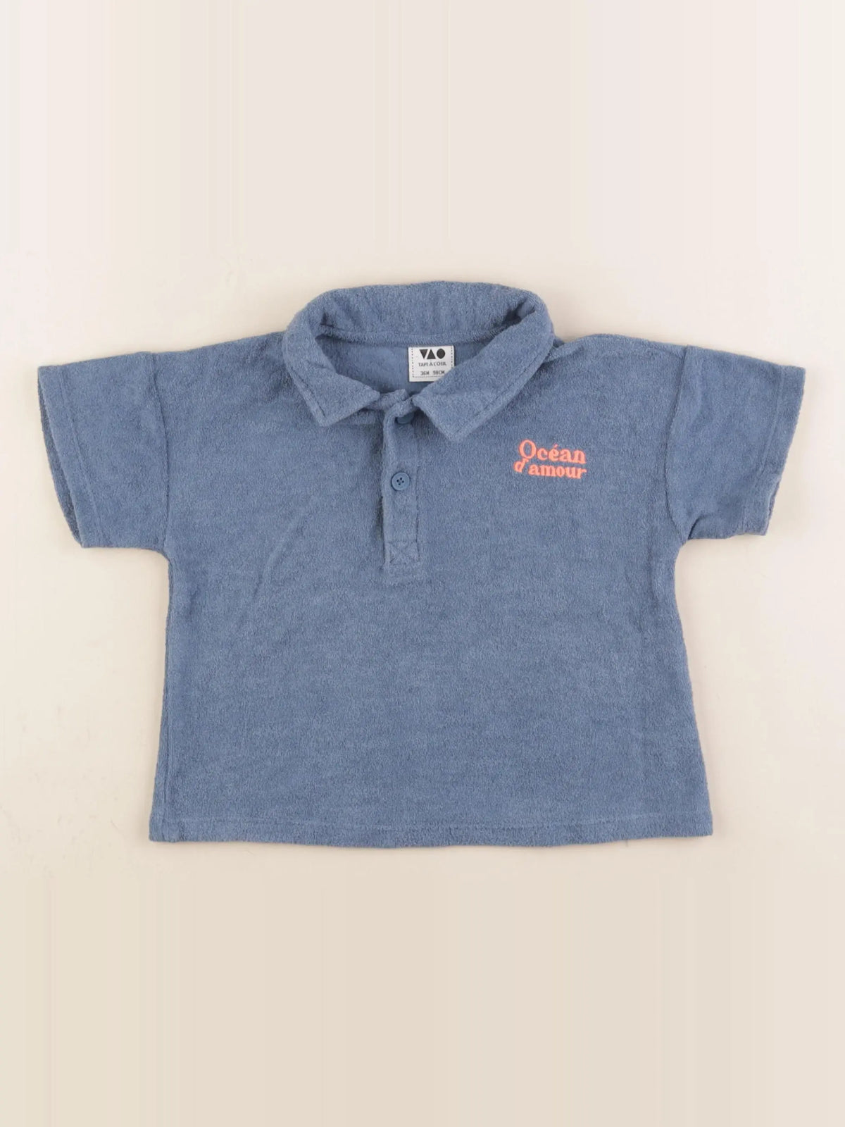 Tape à l'oeil - polo bleu - 36 mois