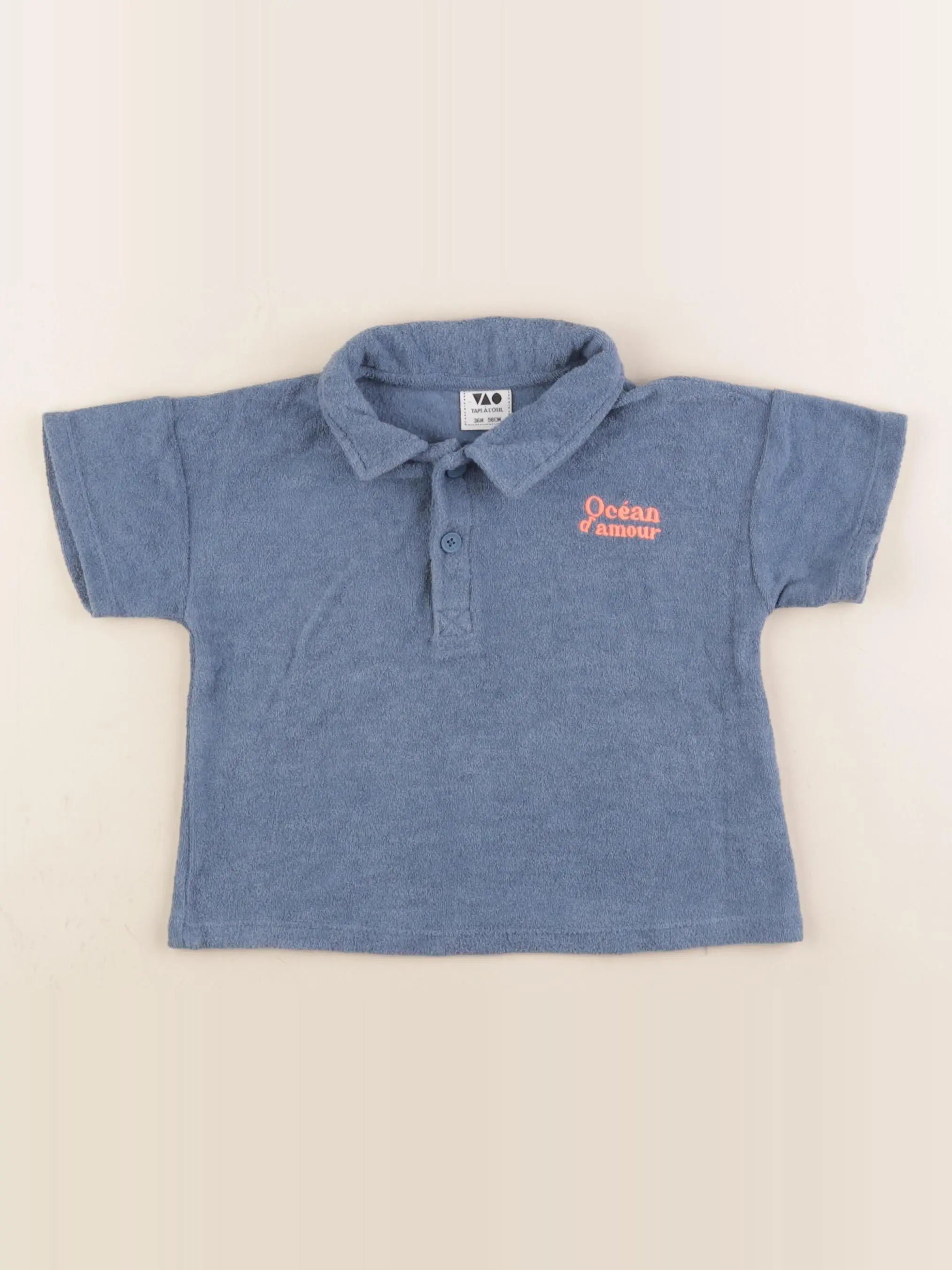 Tape à l'oeil - polo bleu - 36 mois