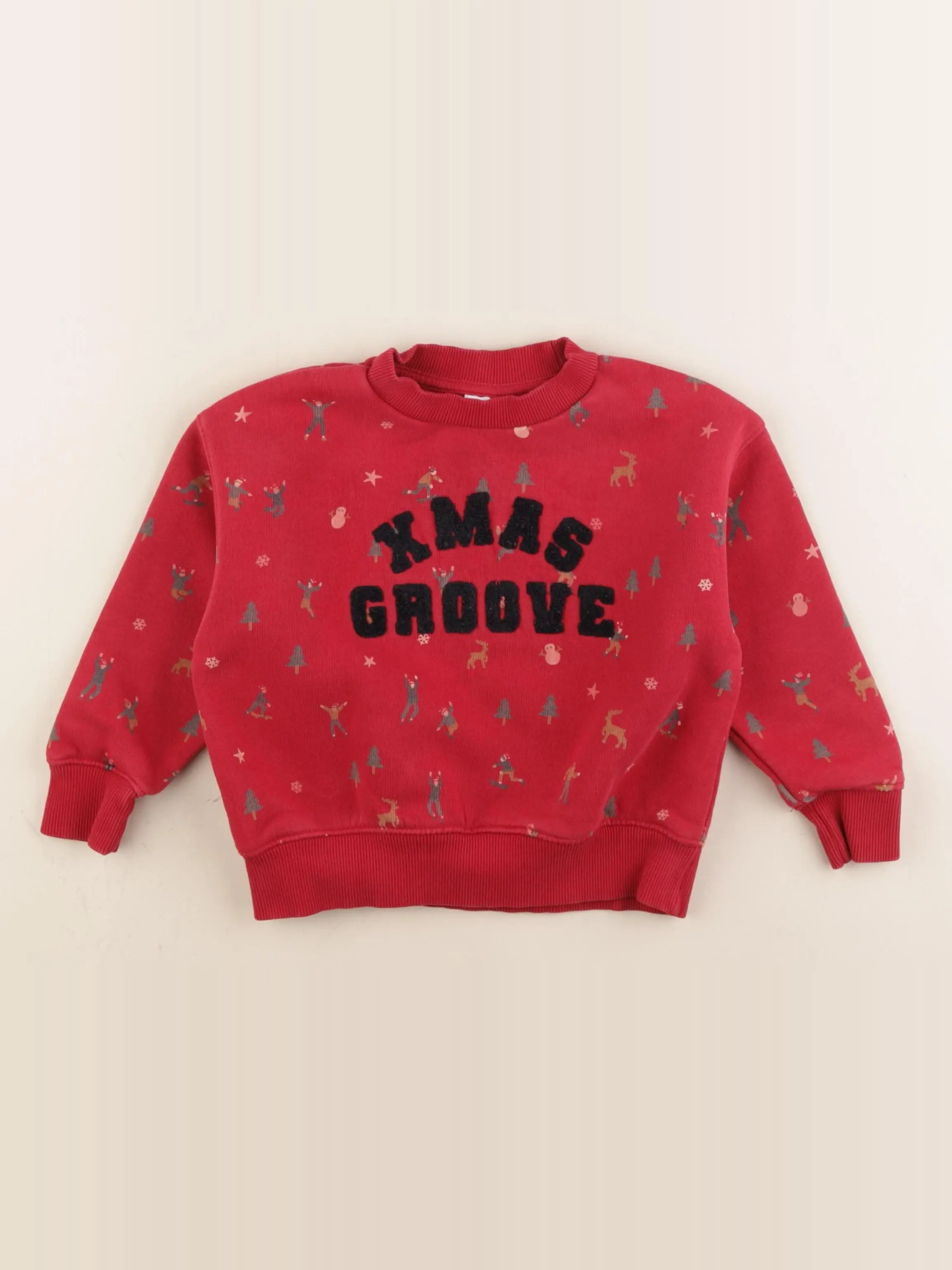 Tape à l'oeil - sweat rouge - 2/3 ans