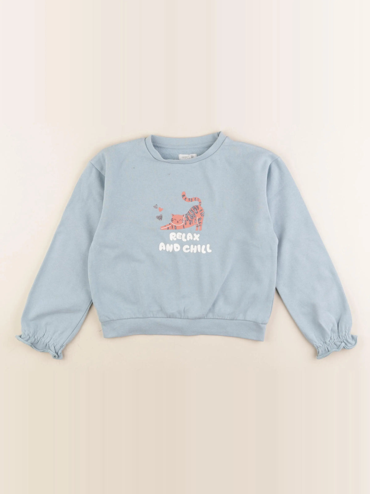 Vertbaudet - sweat bleu - 8 ans
