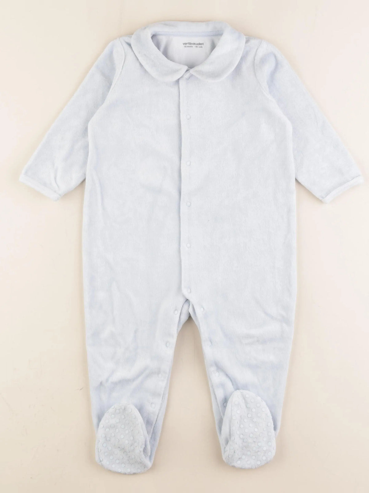 Vertbaudet - pyjama velours bleu - 18 mois