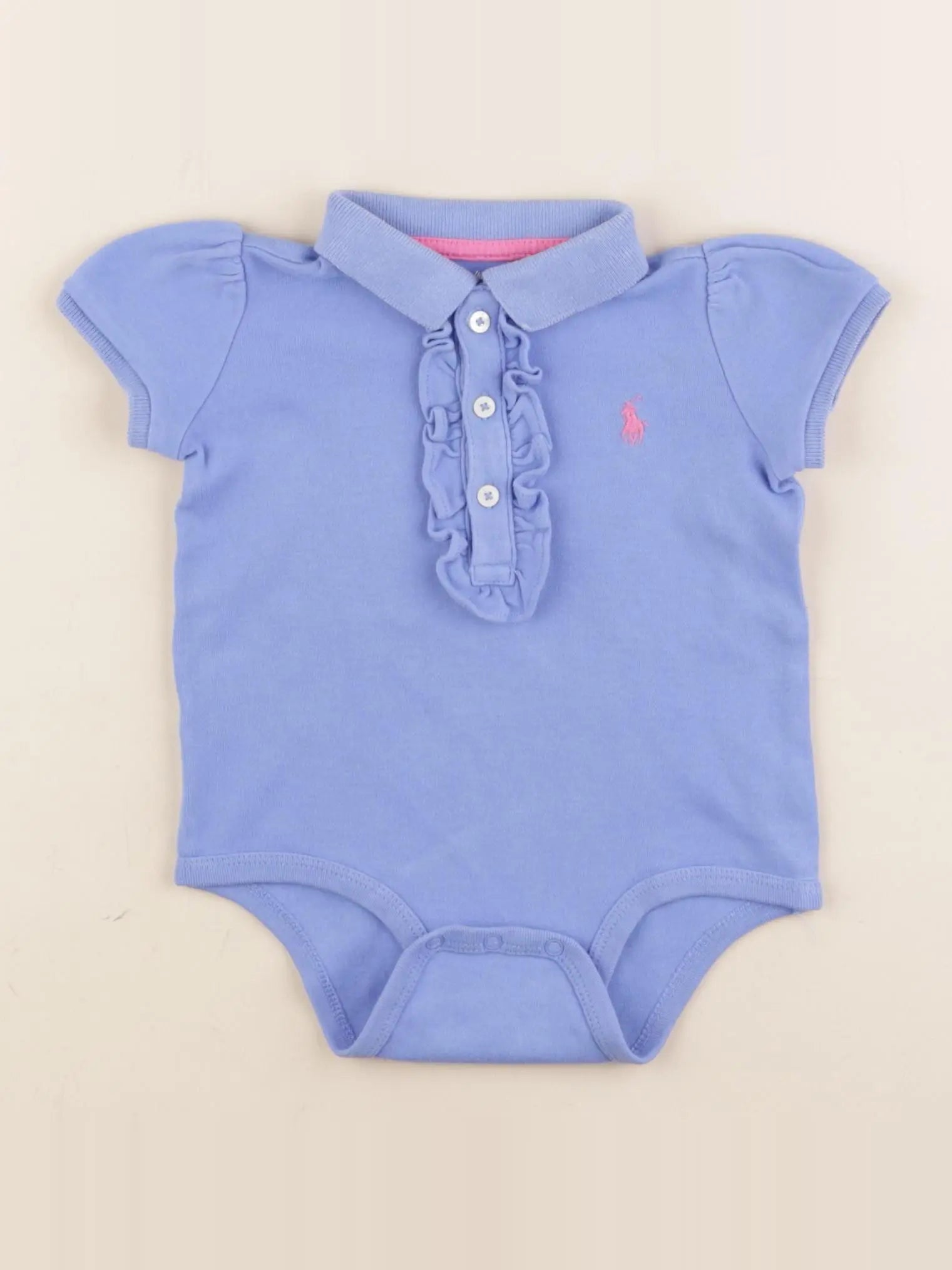 Ralph Lauren - body à col bleu - 6 mois