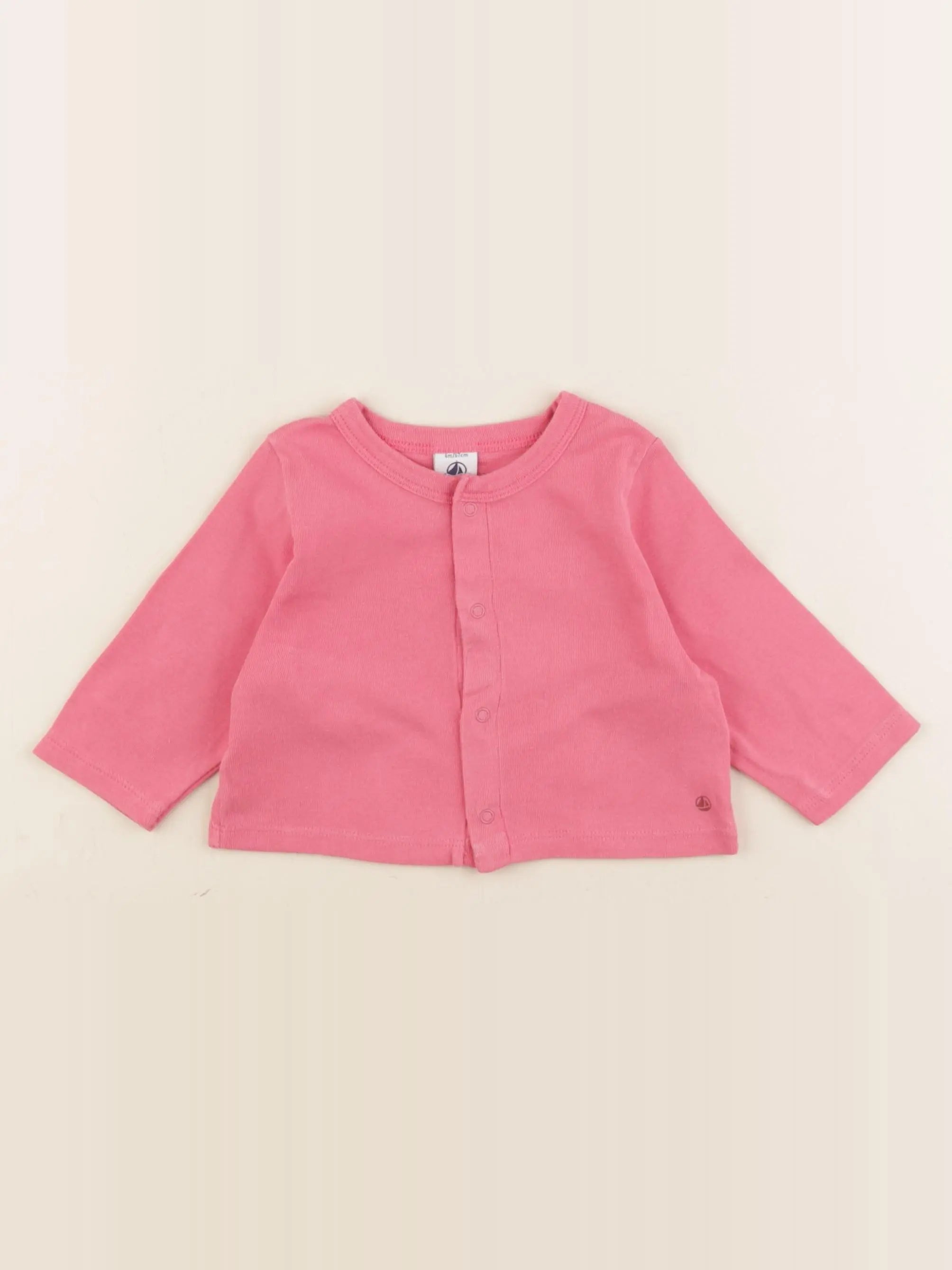 Petit Bateau - tee-shirt rose - 6 mois