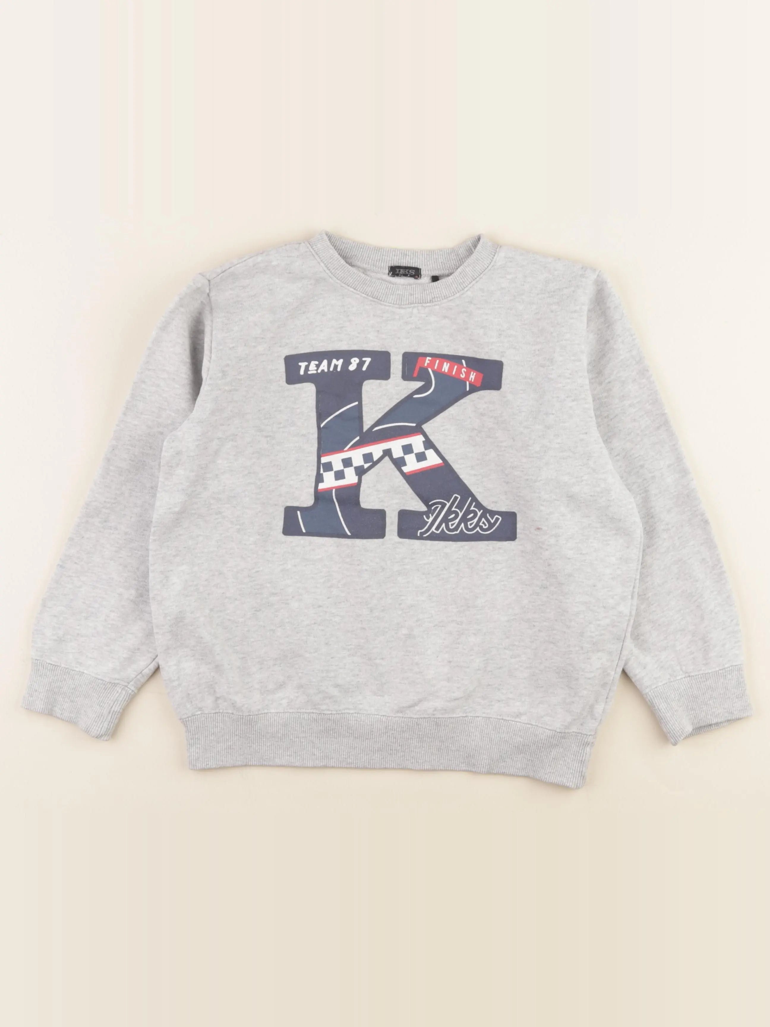 IKKS - sweat gris - 8 ans