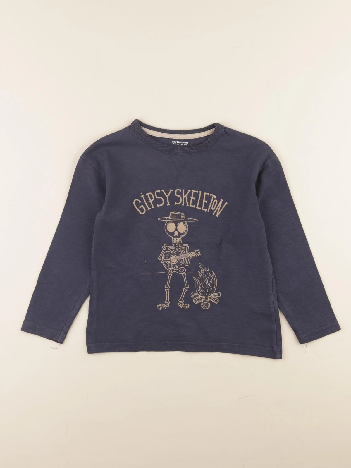 Vertbaudet - tee-shirt bleu - 8 ans