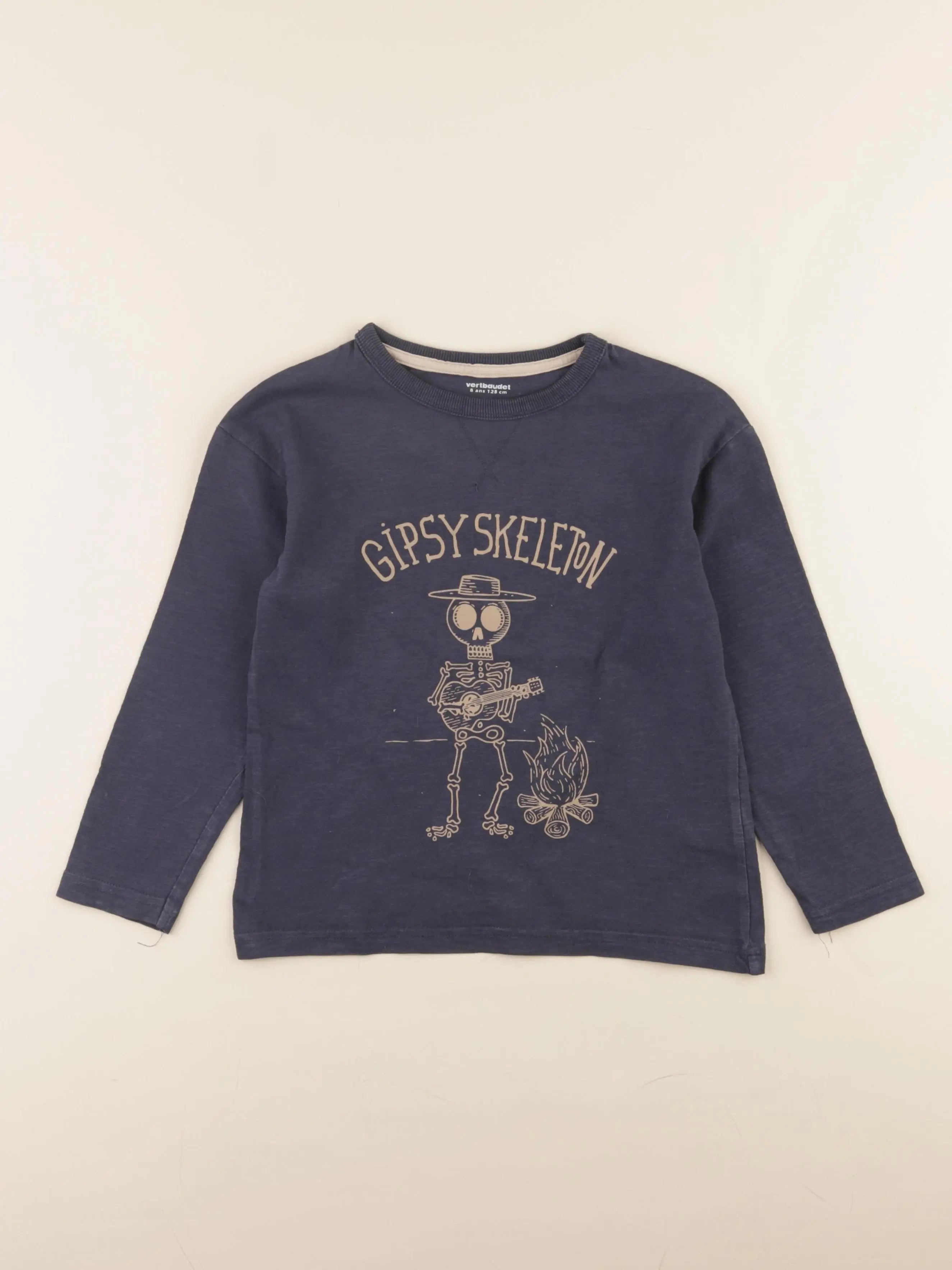 Vertbaudet - tee-shirt bleu - 8 ans
