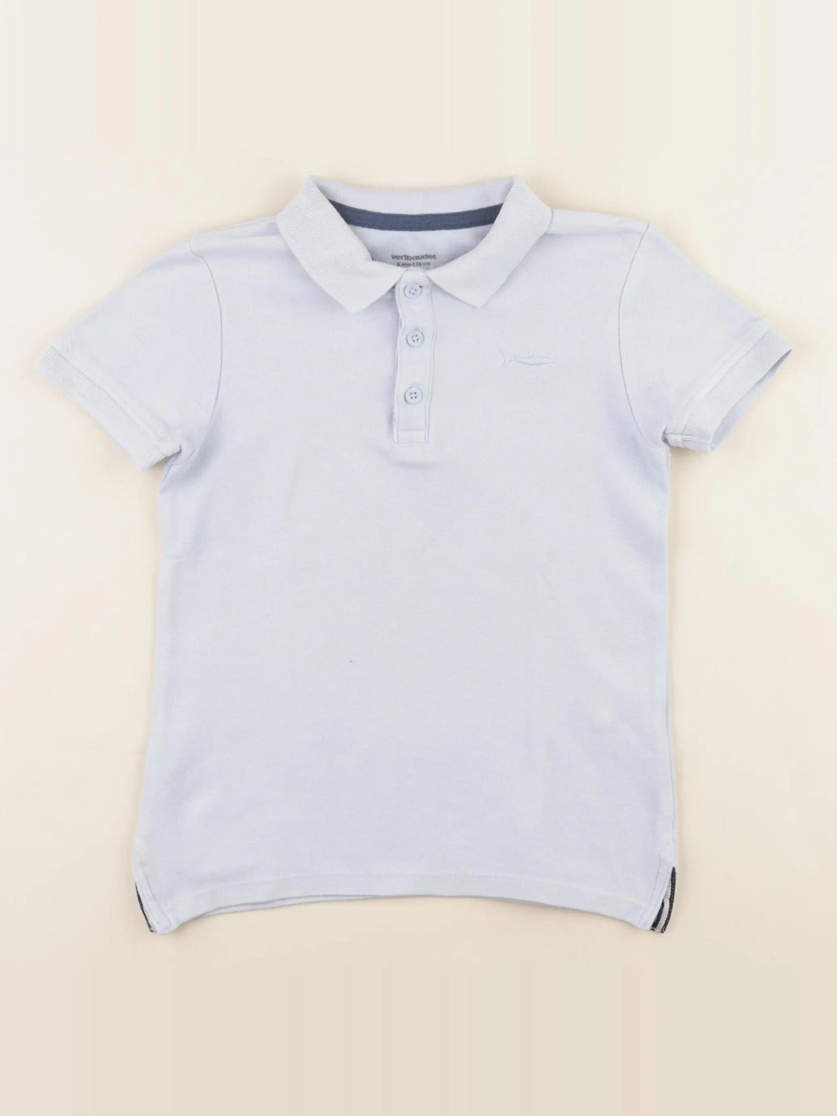 Vertbaudet - polo bleu - 6 ans