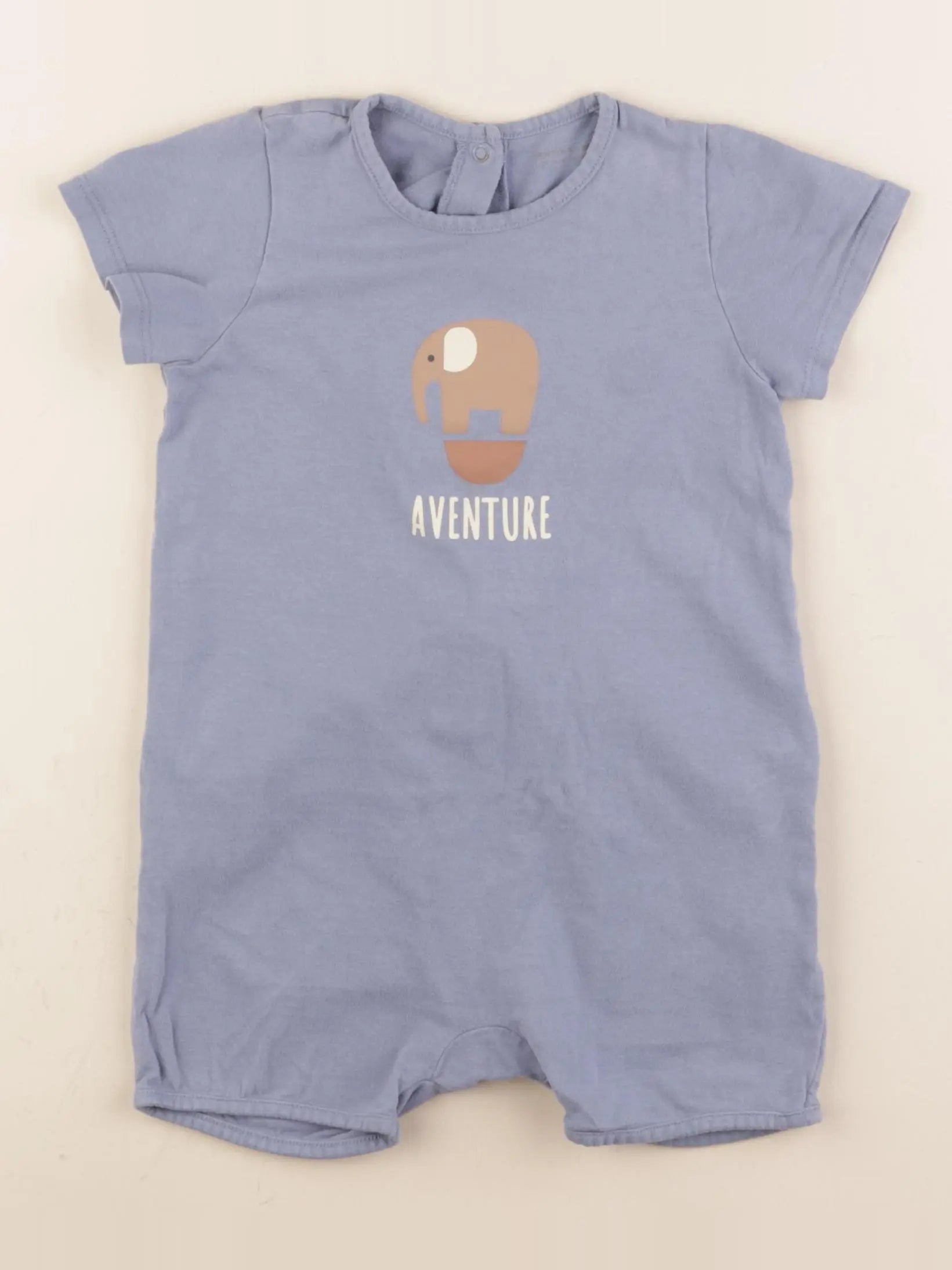 Vertbaudet - pyjama coton bleu - 24 mois