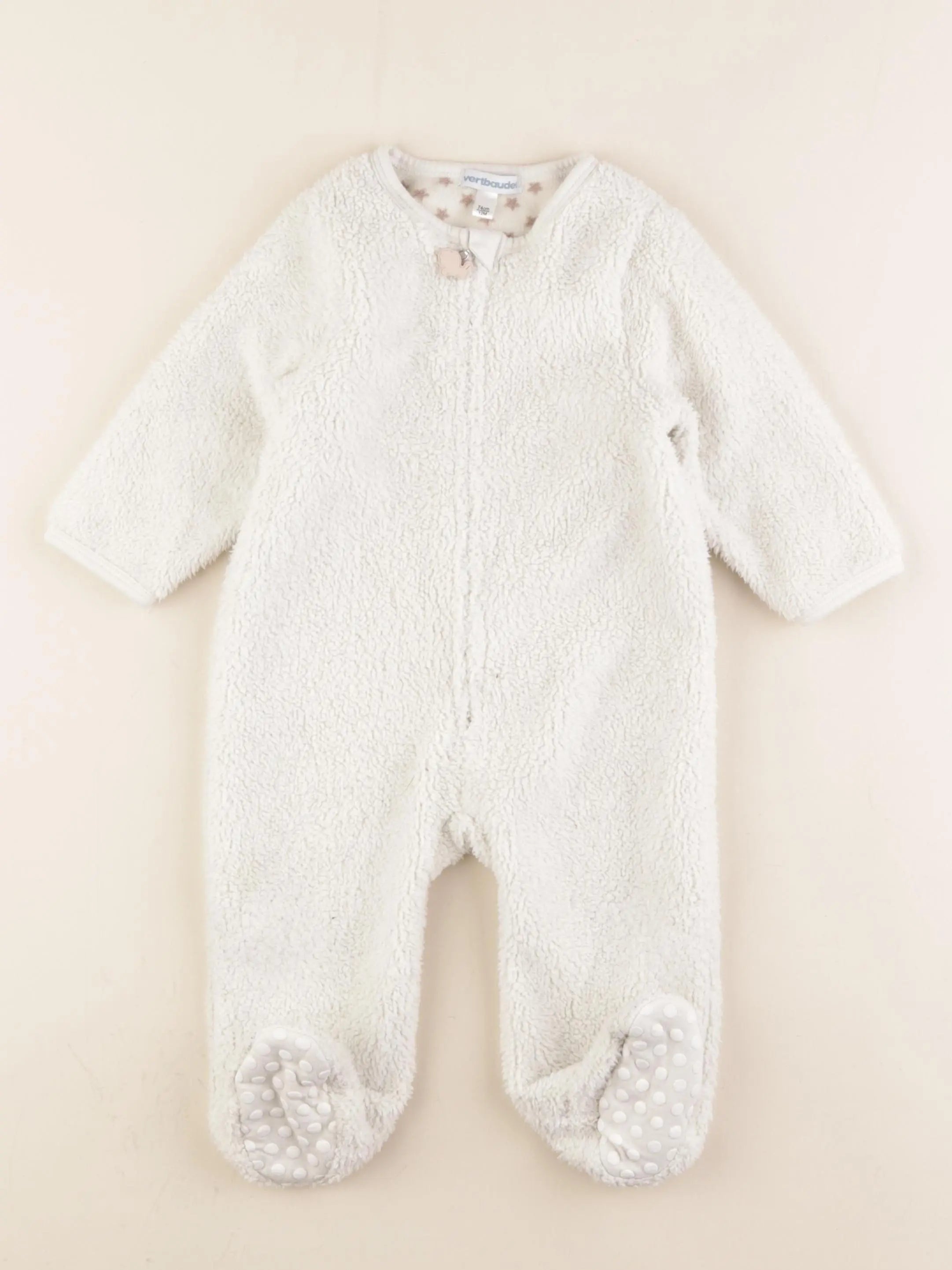 Vertbaudet - pyjama coton blanc - 12 mois