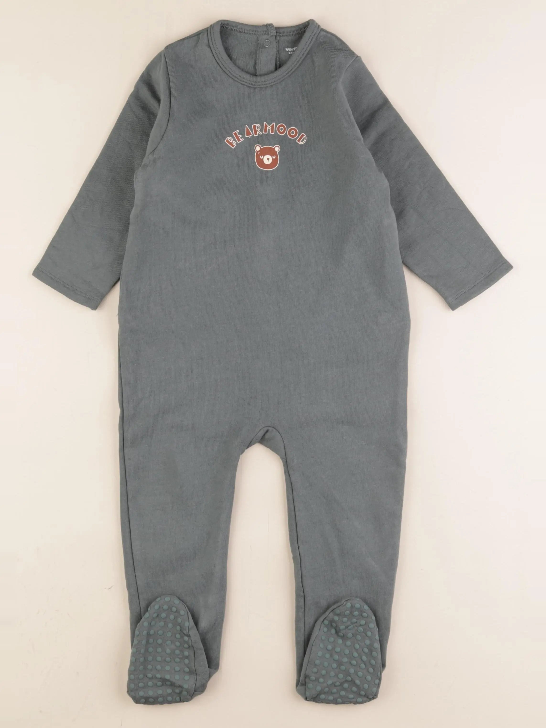 Vertbaudet - pyjama coton vert - 24 mois