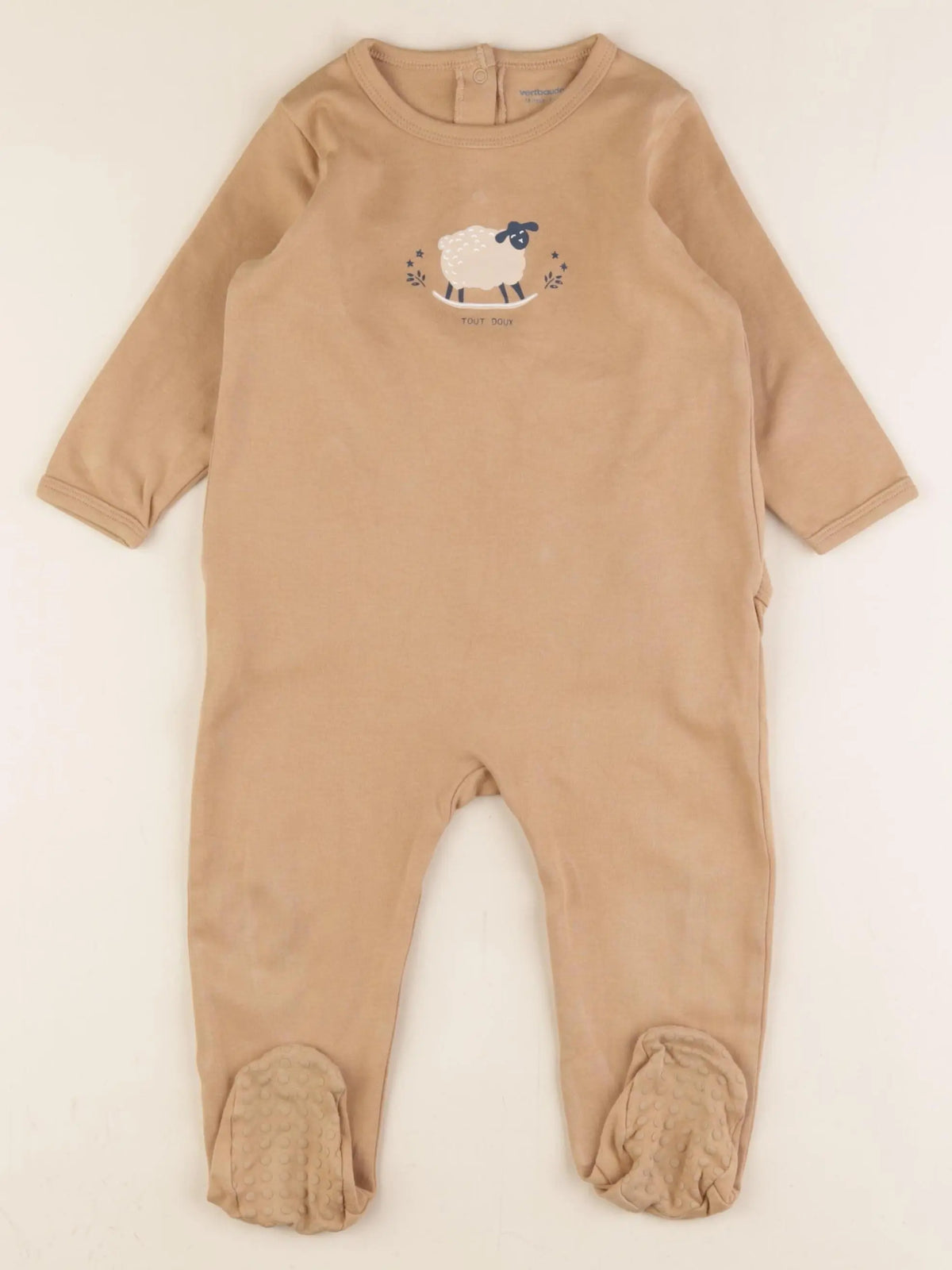 Vertbaudet - pyjama coton marron - 18 mois