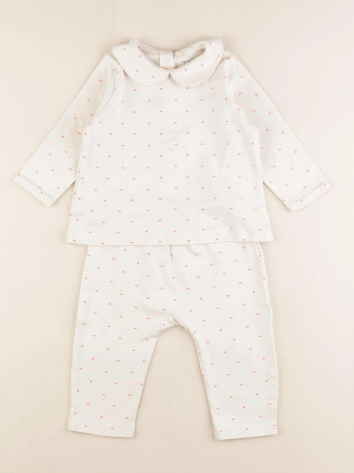 Vertbaudet - pyjama coton beige - 18 mois