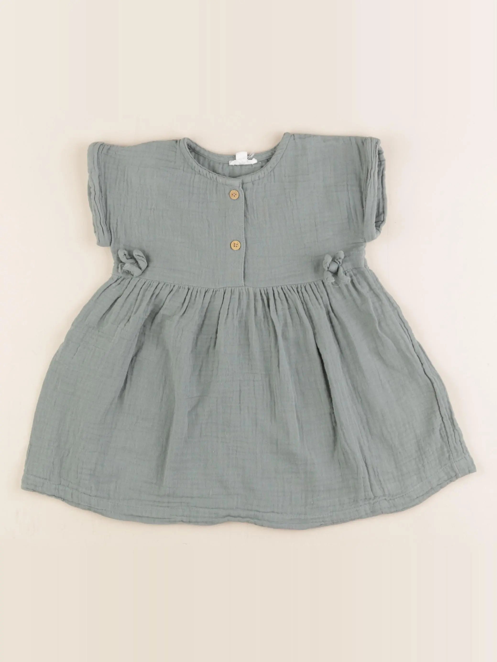 Vertbaudet - robe vert - 18 mois