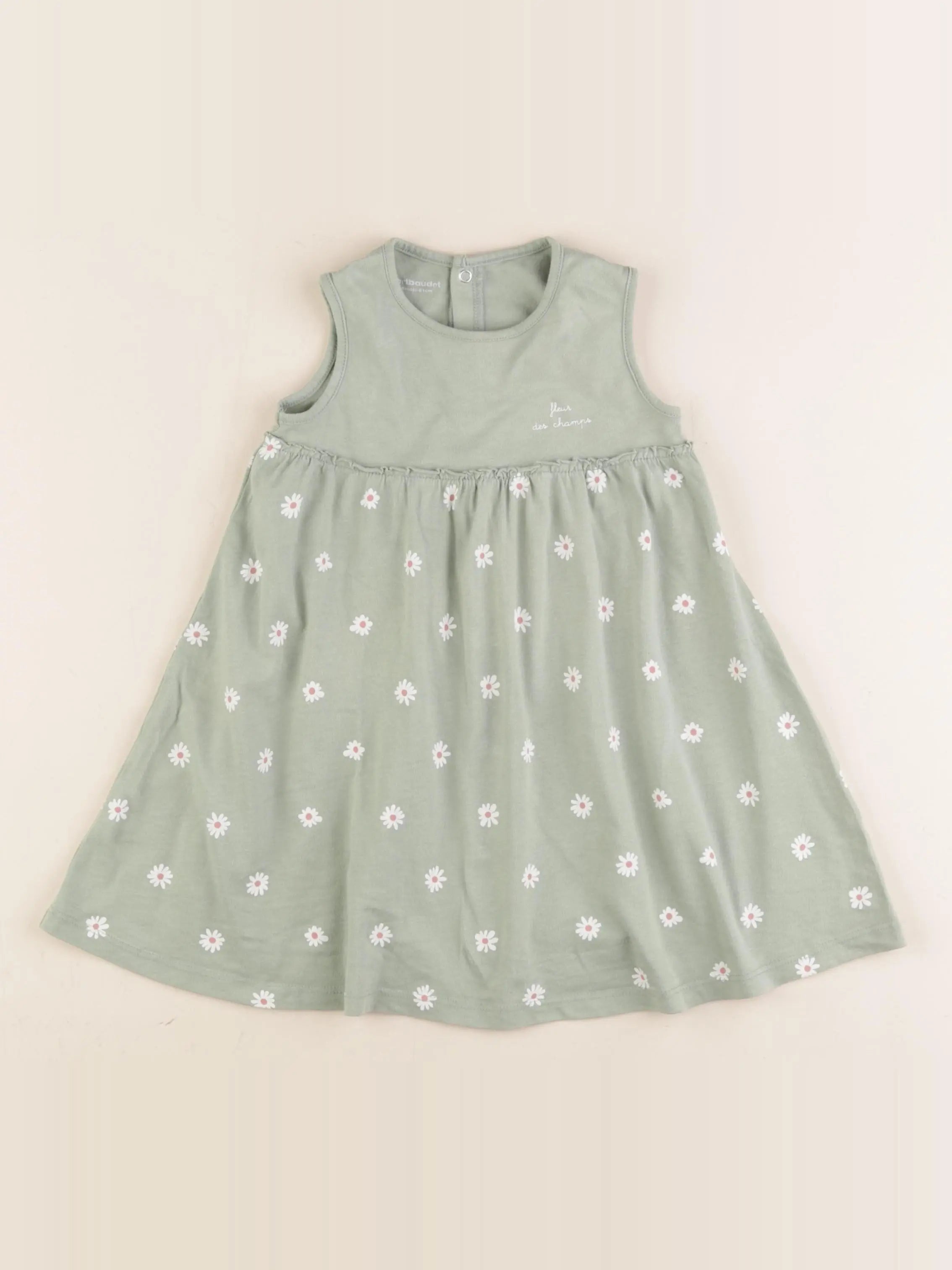 Vertbaudet - robe vert - 18 mois