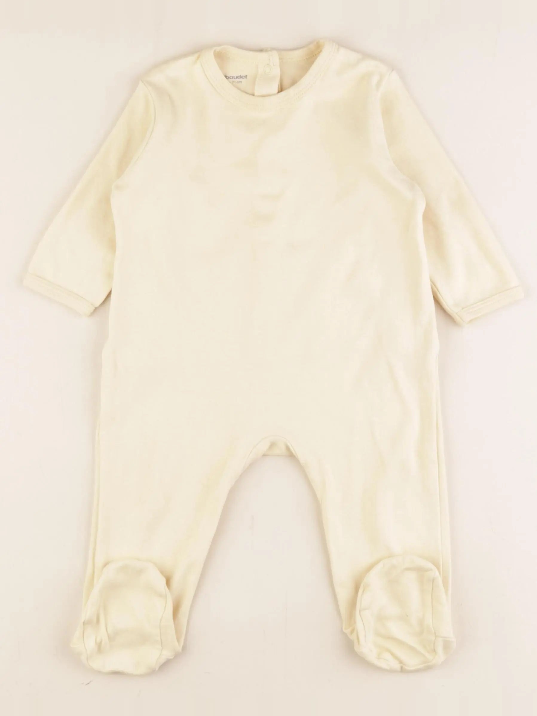 Vertbaudet - pyjama coton jaune - 9 mois