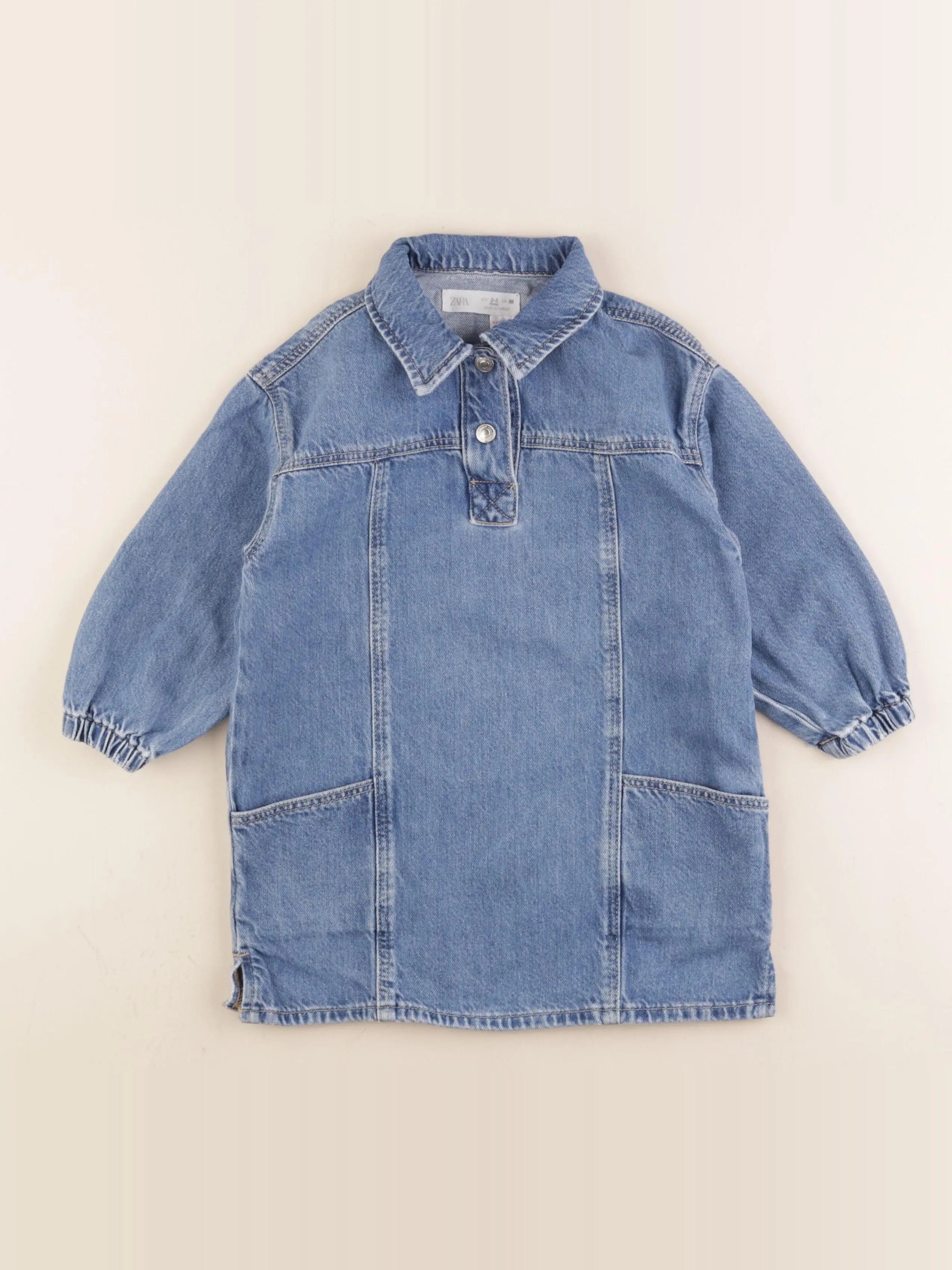 Zara - robe bleu - 2/3 ans