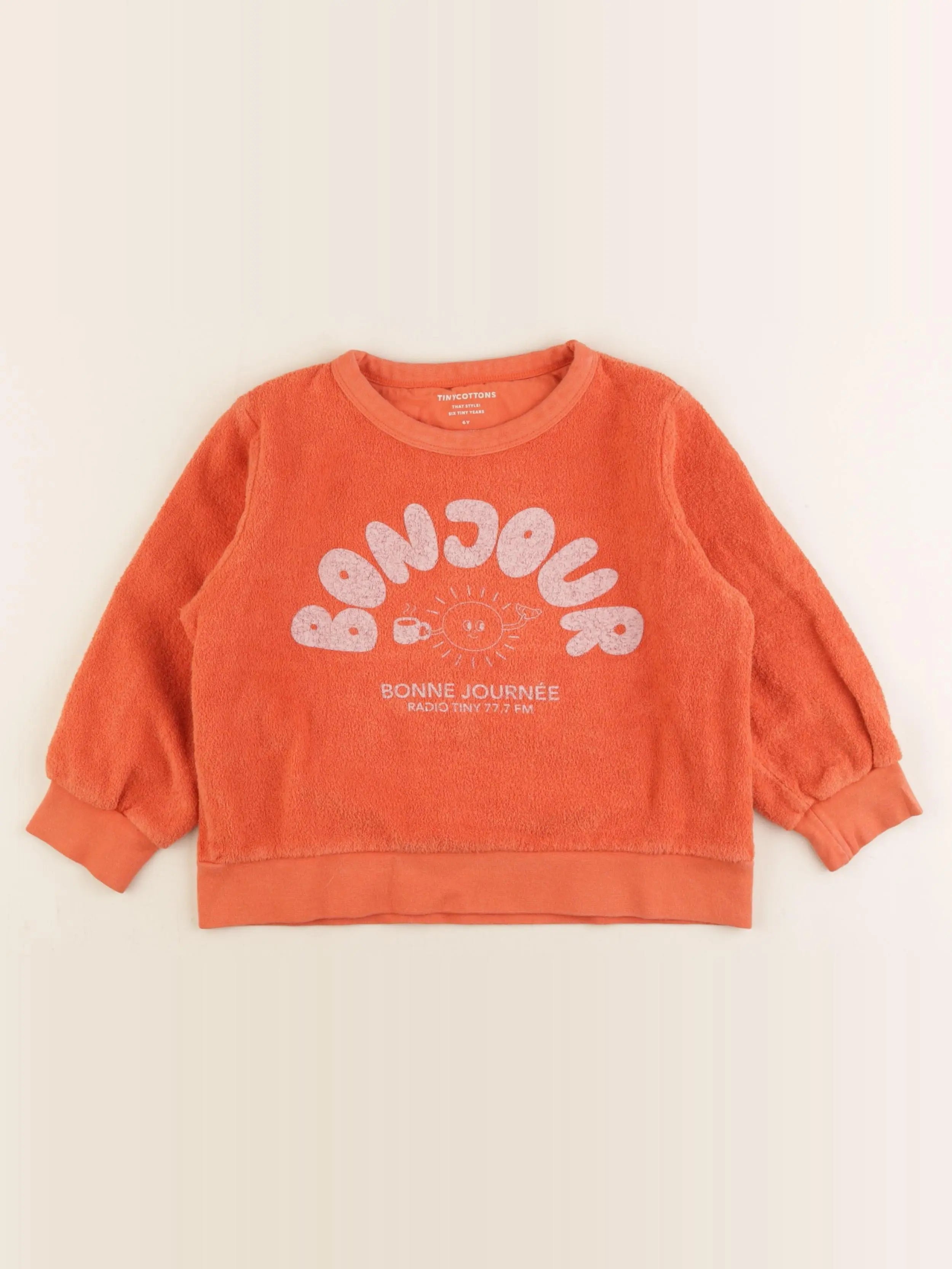 Tiny Cottons - sweat orange - 6 ans