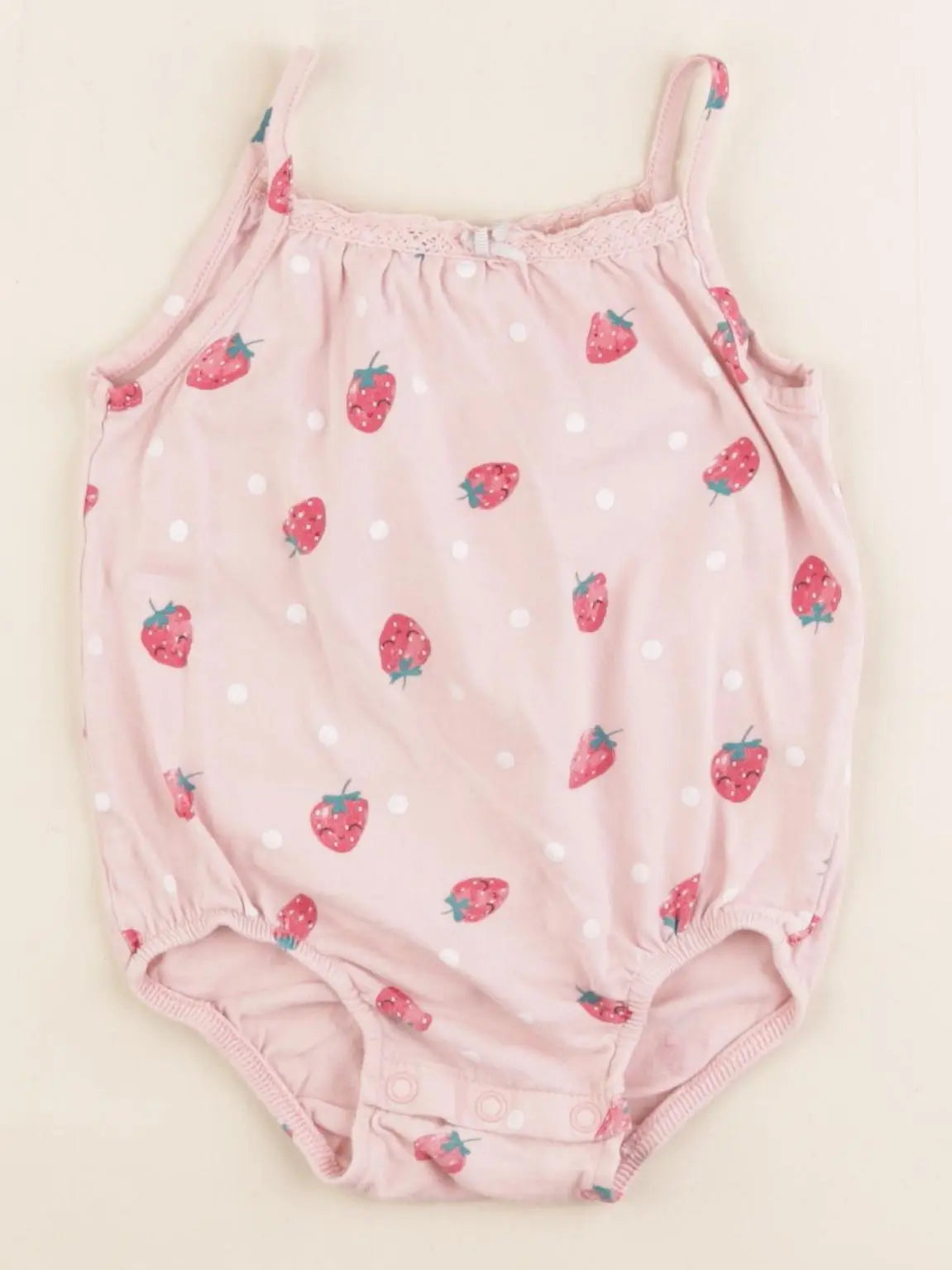 H&M - body rose - 9/12 mois