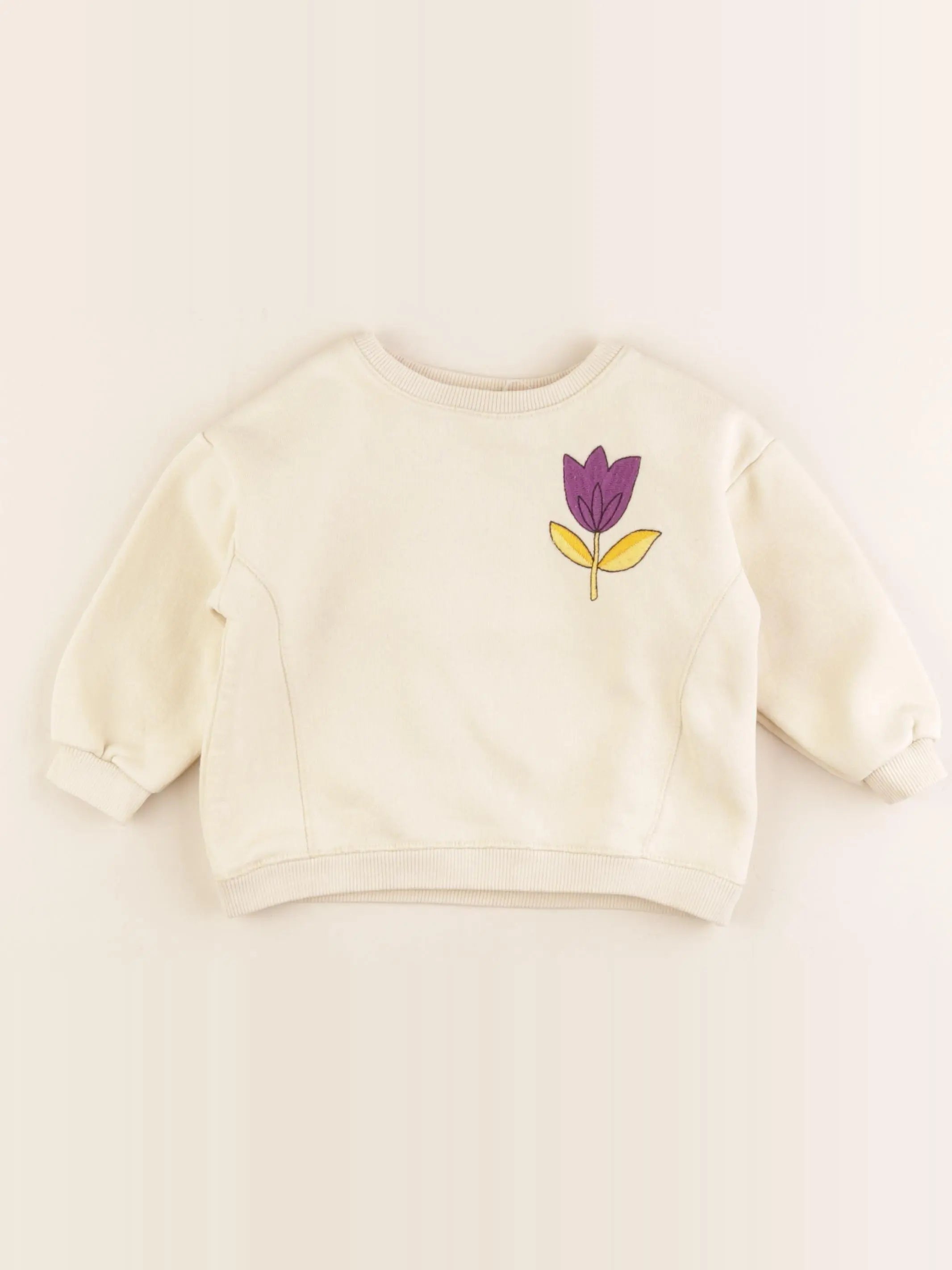 Zara - sweat beige - 12/18 mois