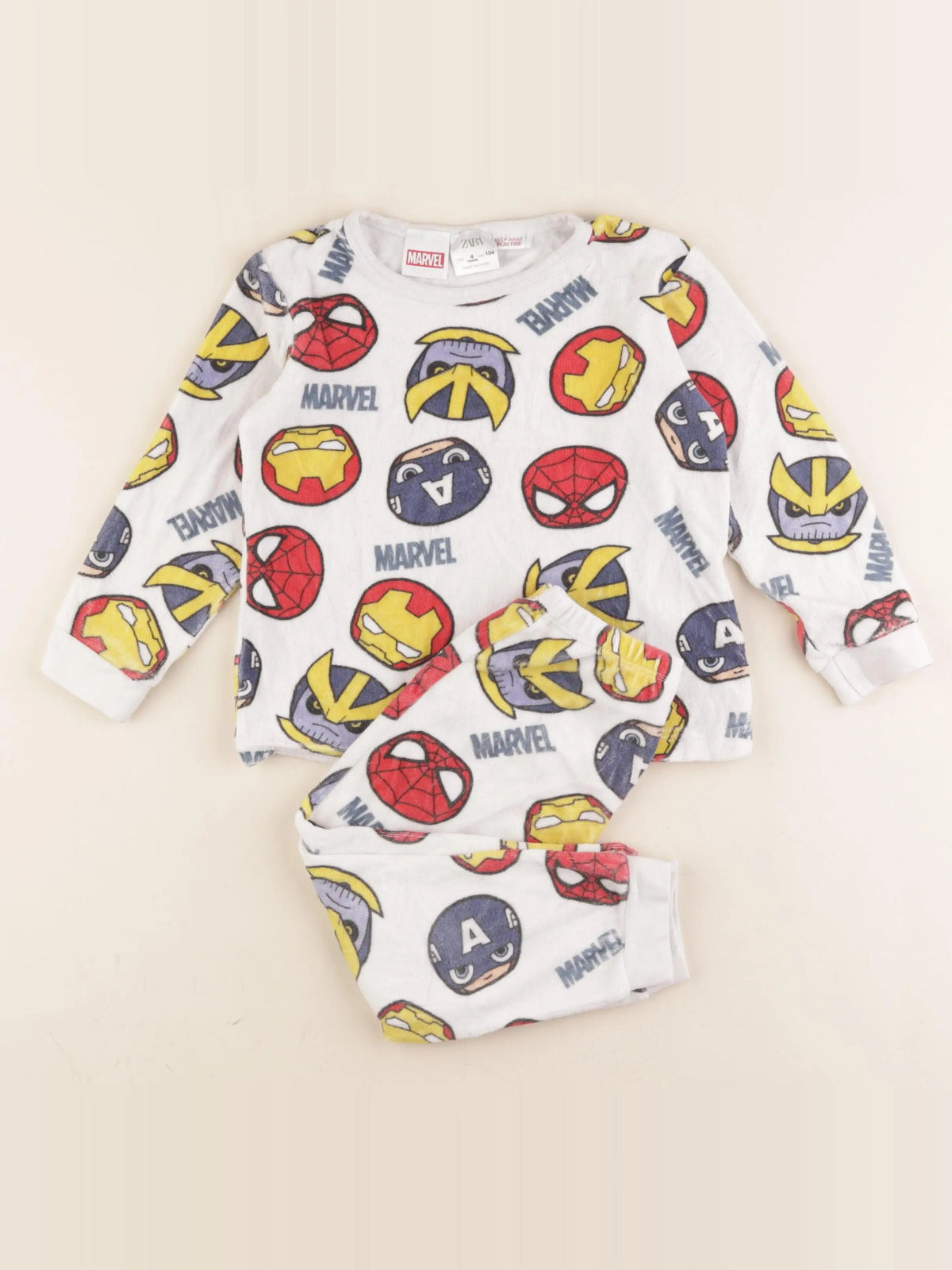 Zara - pyjama velours multicolore - 4 ans