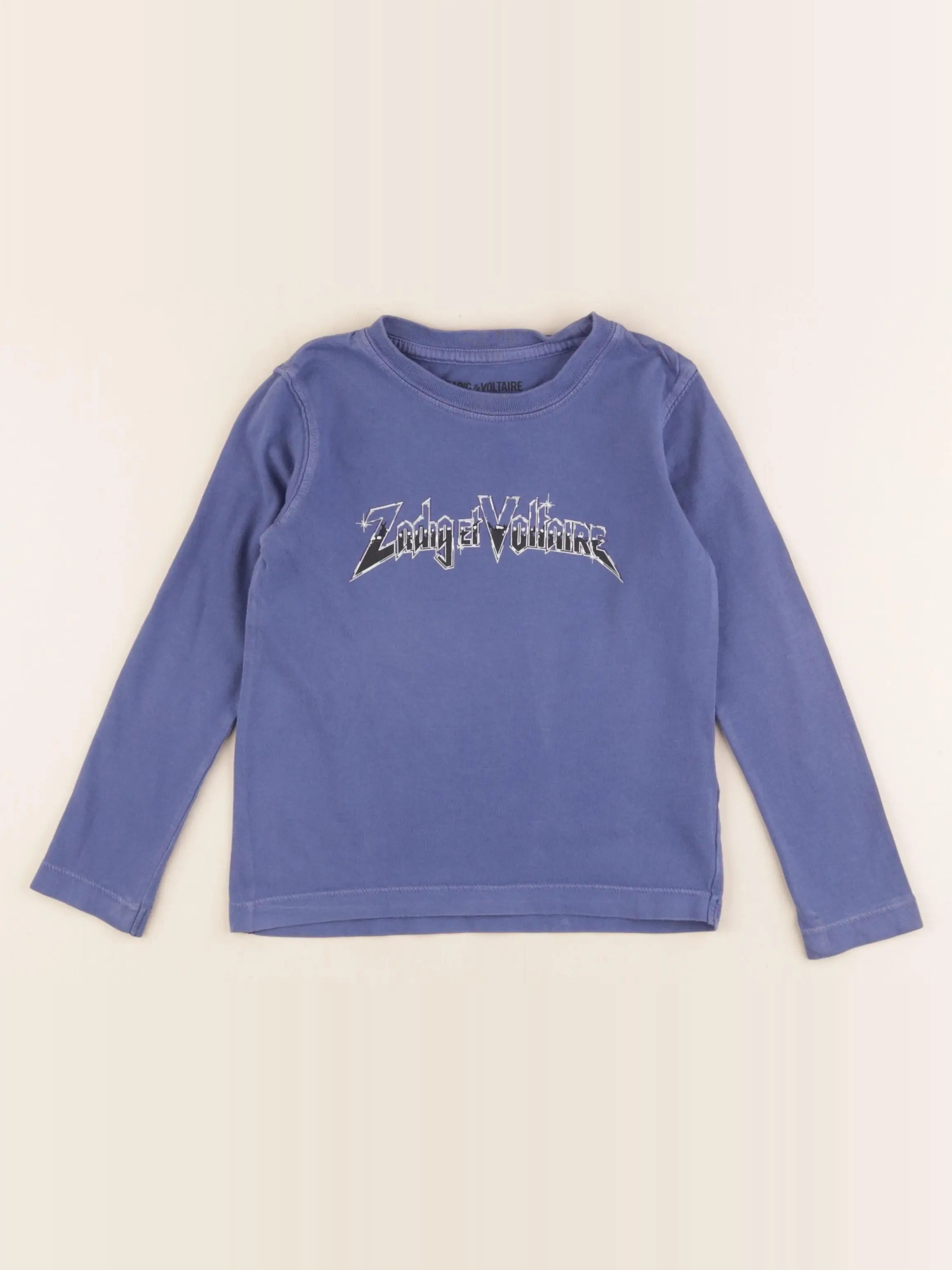 Zadig & Voltaire - tee-shirt bleu - 4 ans