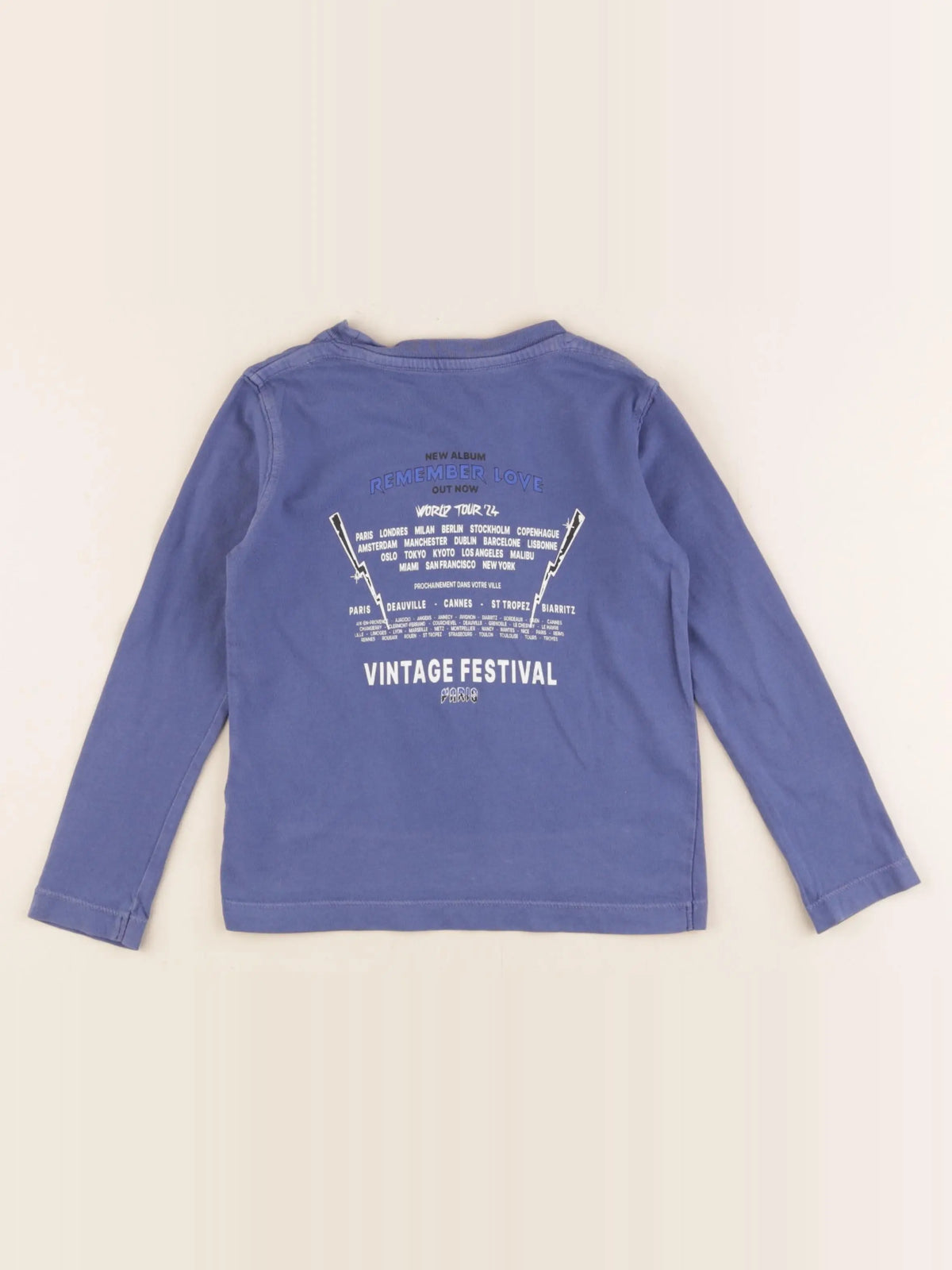 Zadig & Voltaire - tee-shirt bleu - 4 ans