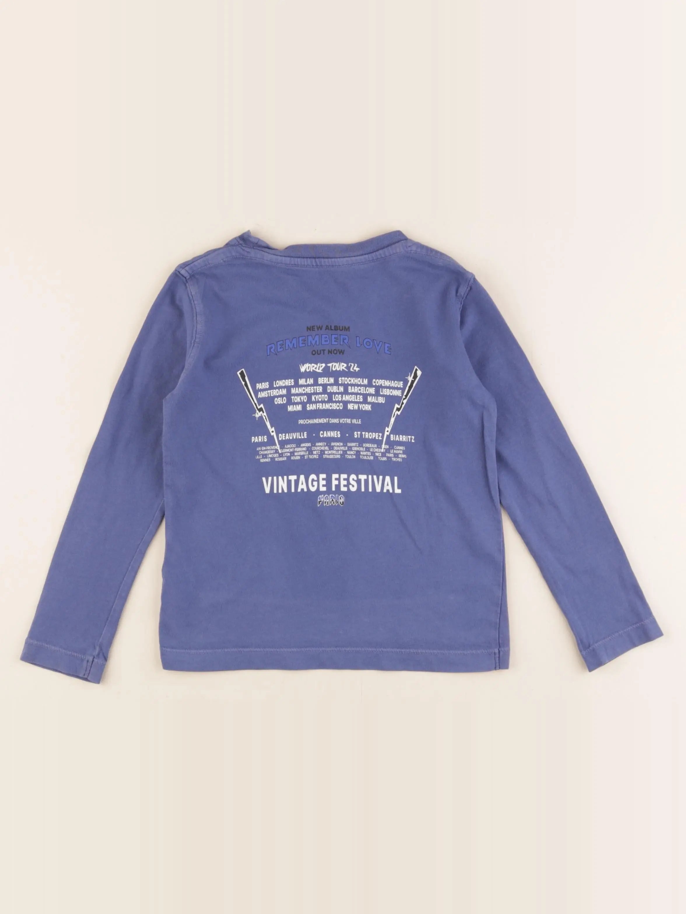 Zadig & Voltaire - tee-shirt bleu - 4 ans