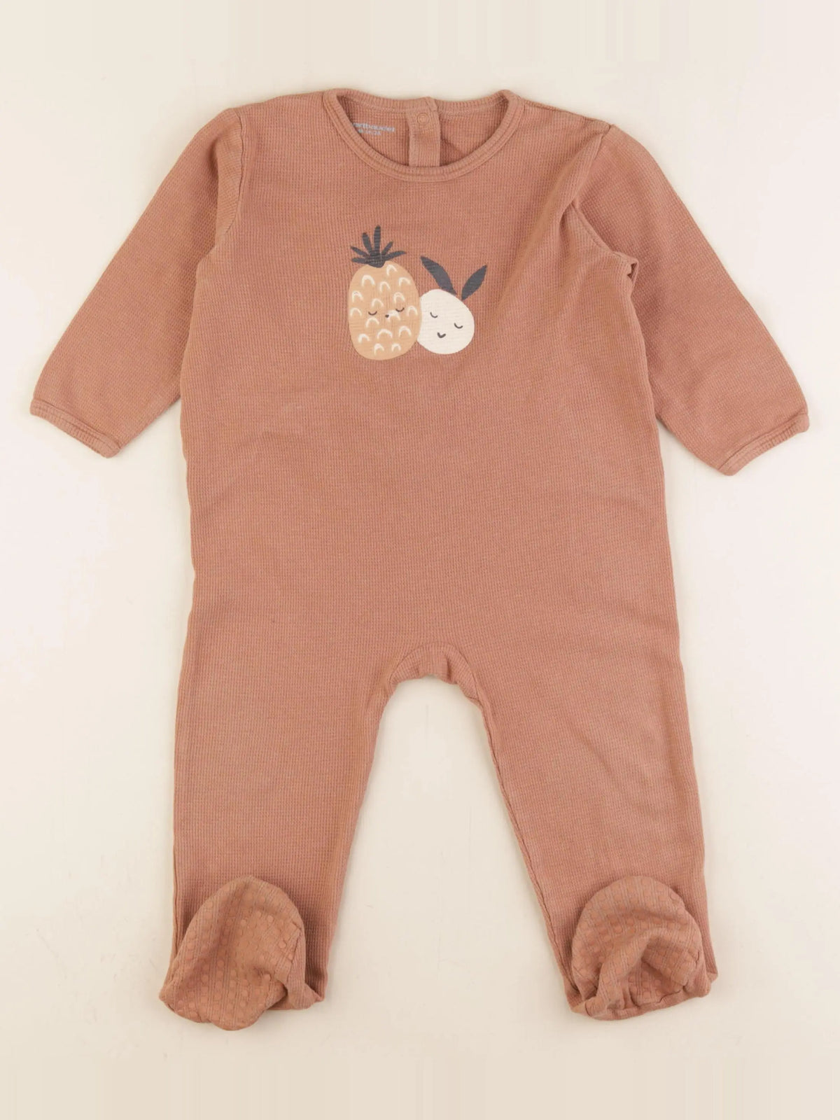 Vertbaudet - pyjama coton marron - 2 ans