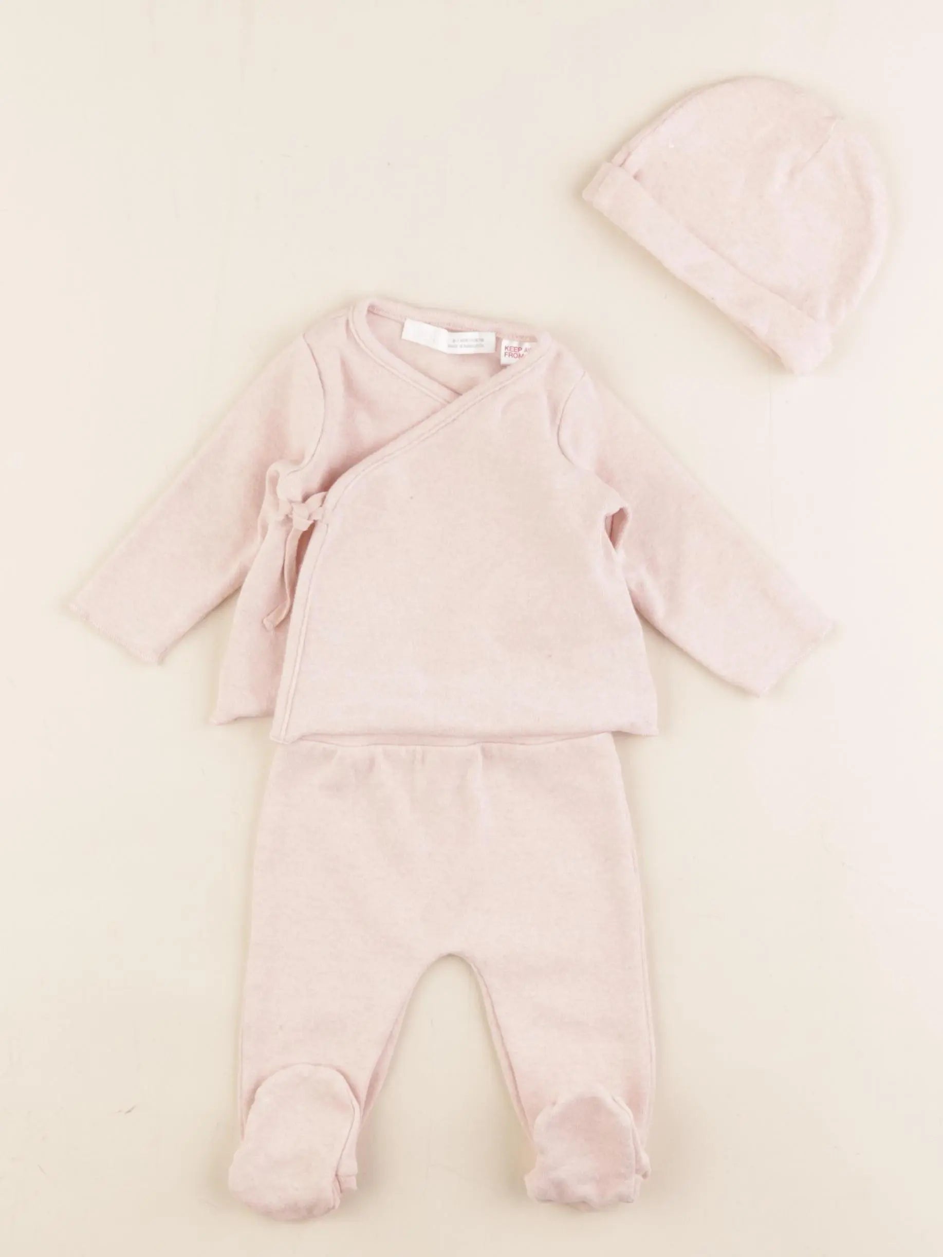 Zara - ensemble rose - 0/1 mois