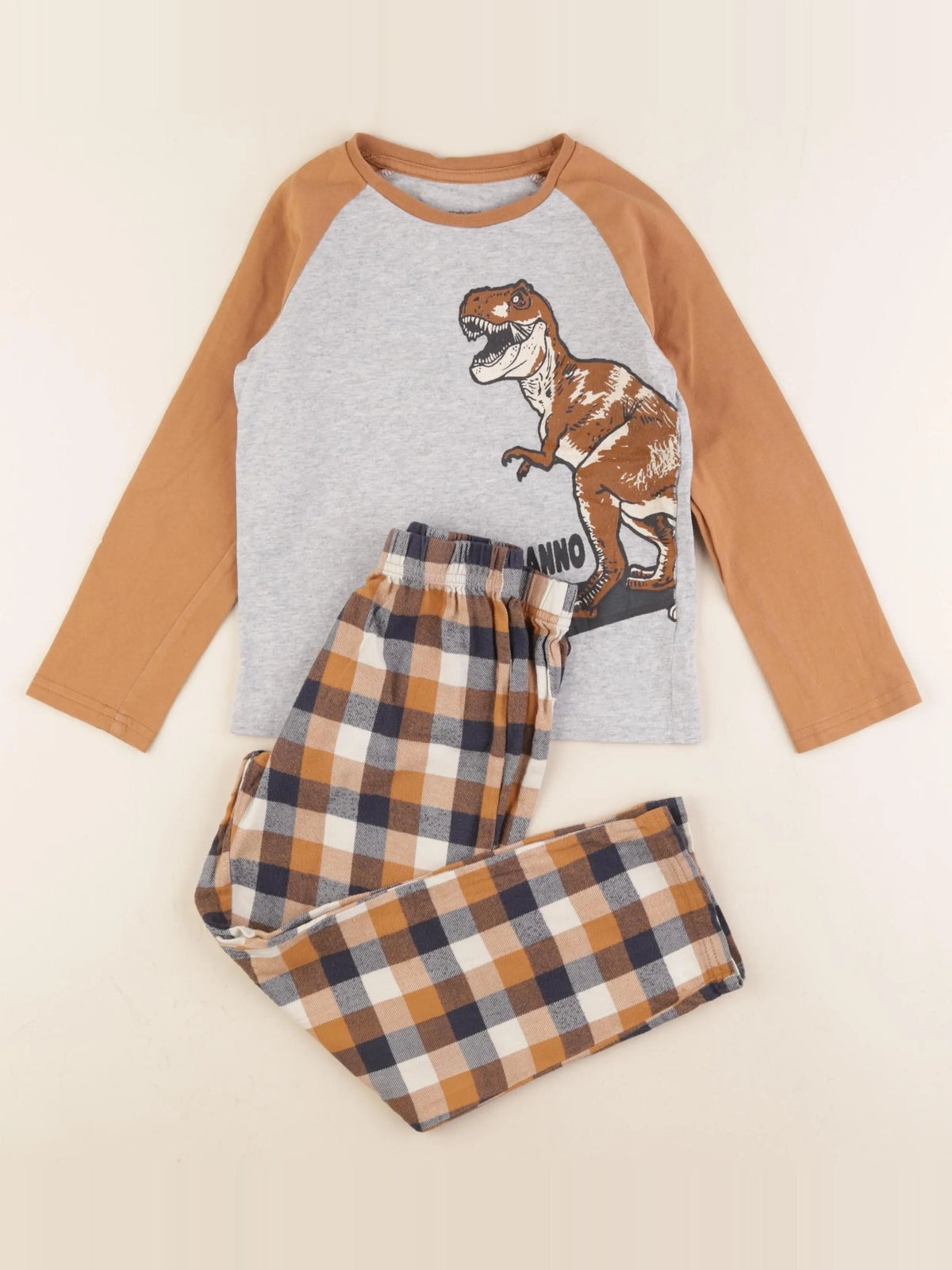 Vertbaudet - pyjama coton marron - 6 ans