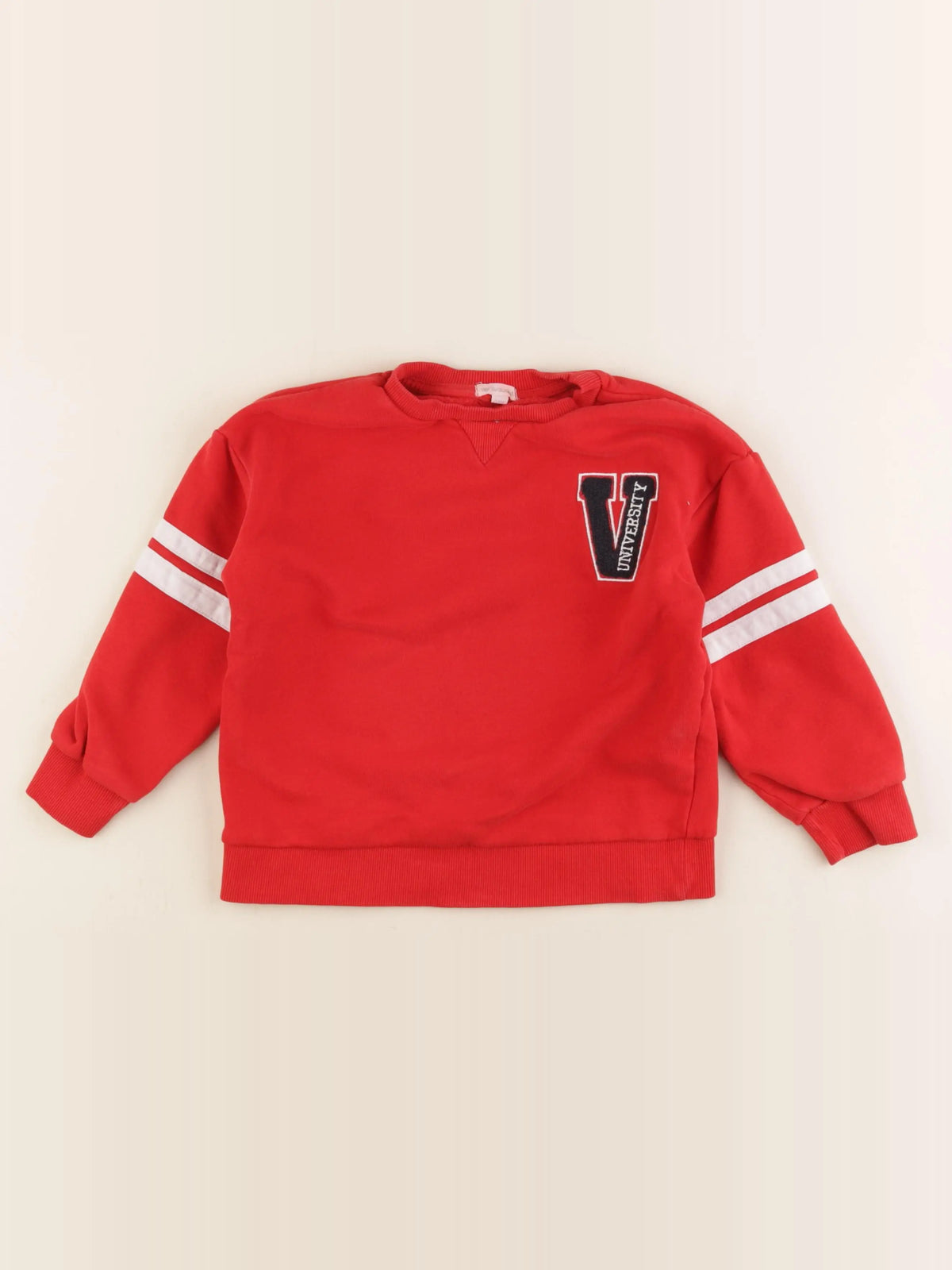 Vertbaudet - sweat rouge - 6 ans