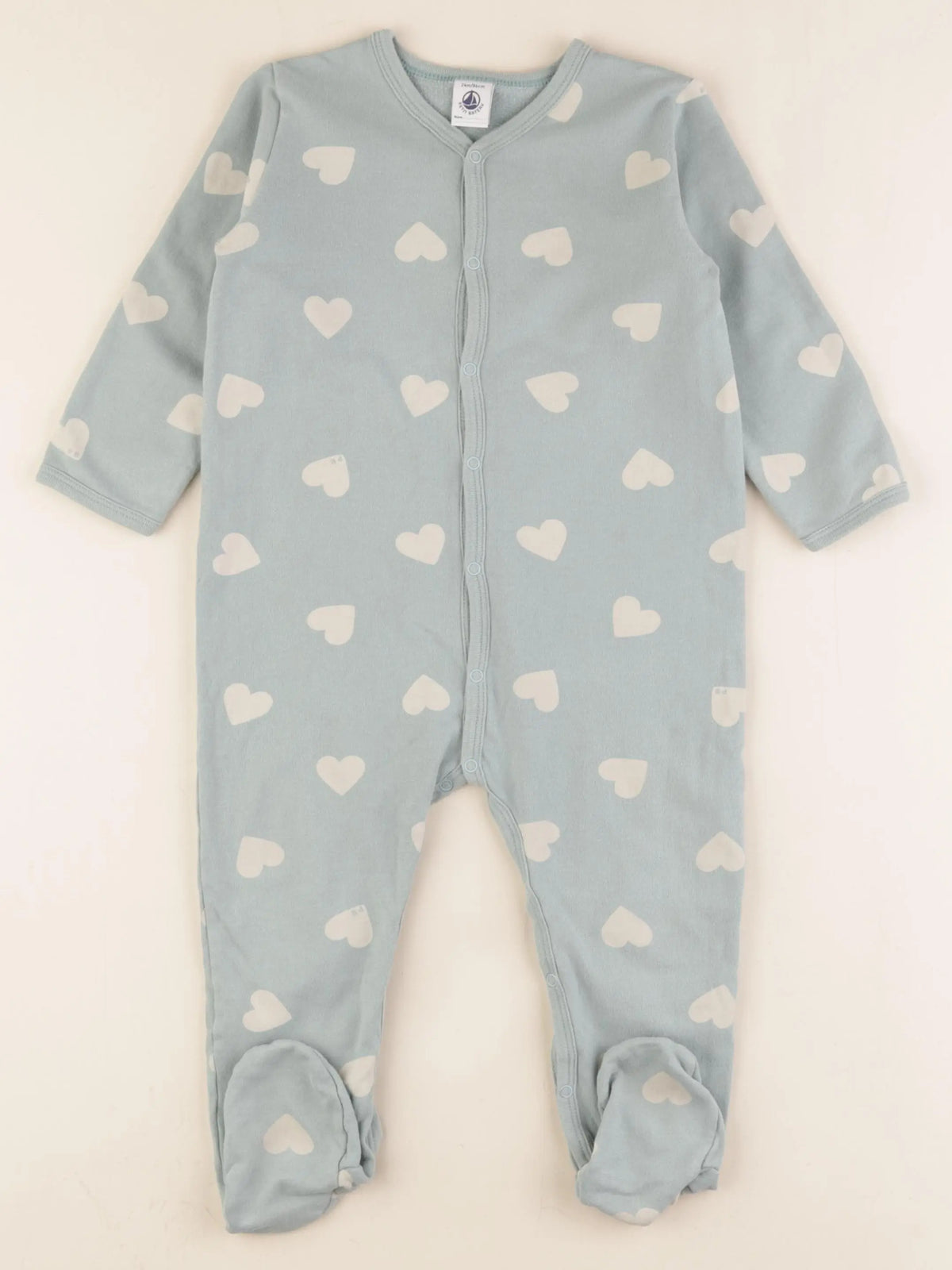 Petit Bateau - pyjama coton vert - 24 mois