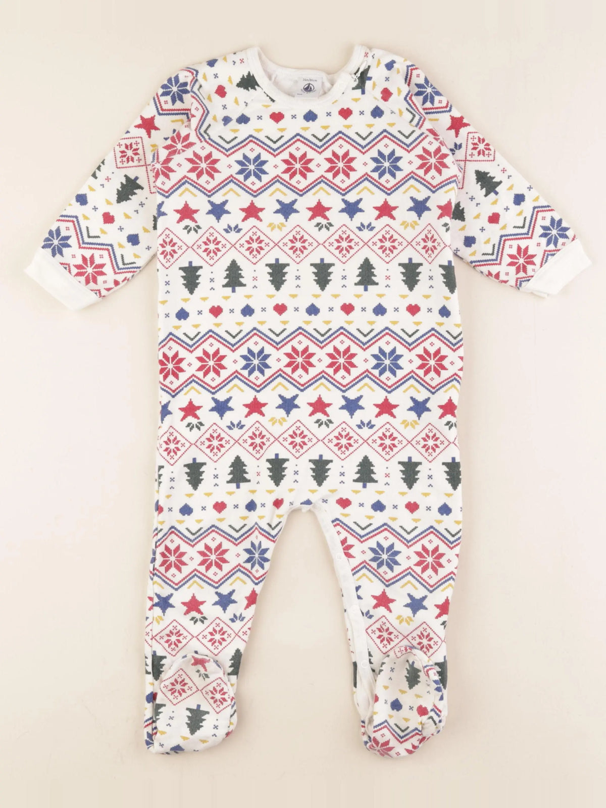 Petit Bateau - pyjama coton multicolore - 24 mois