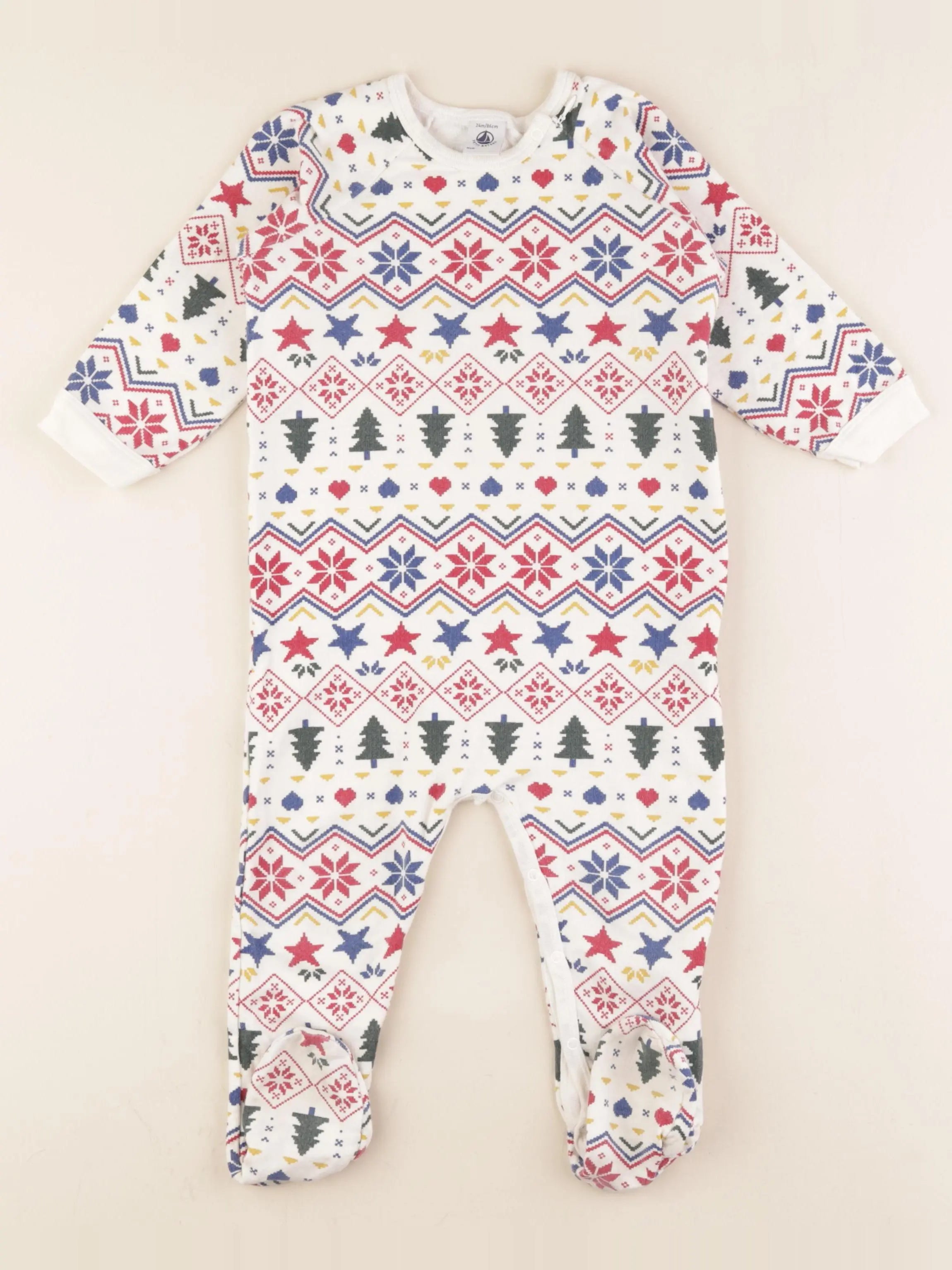 Petit Bateau - pyjama coton multicolore - 24 mois