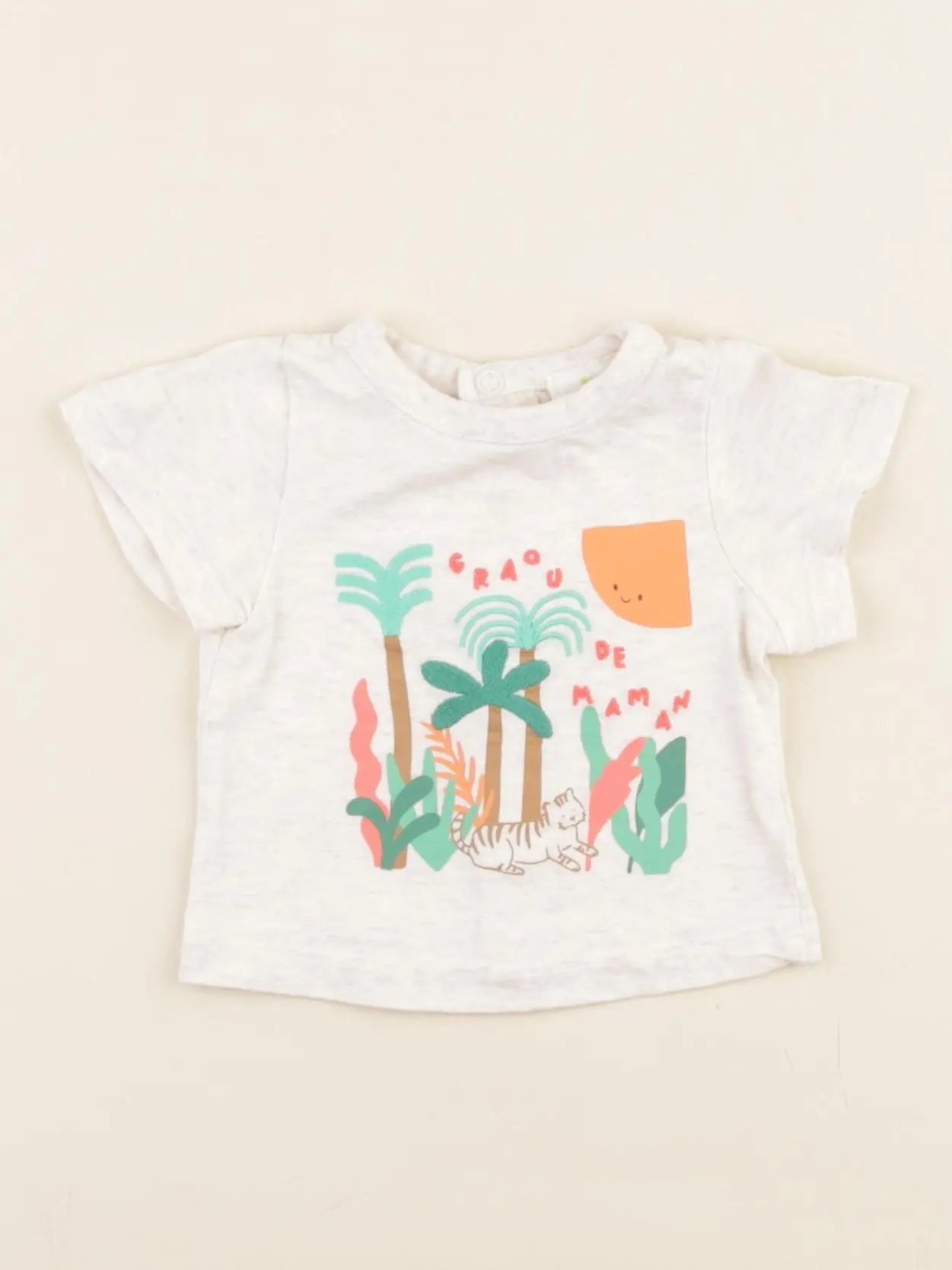 Tape à l'oeil - tee-shirt beige - 1 mois