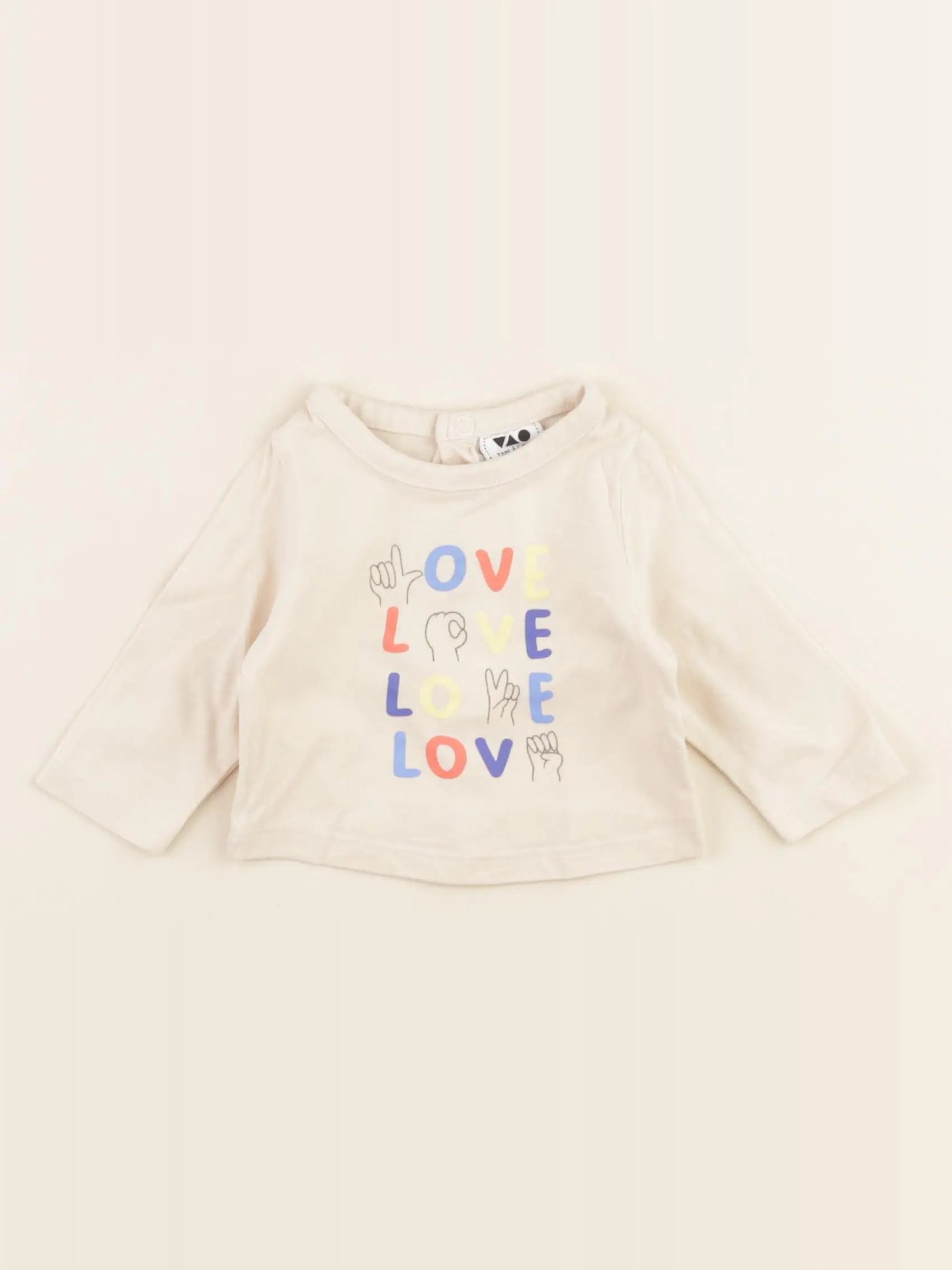 Tape à l'oeil - tee-shirt beige - 1 mois