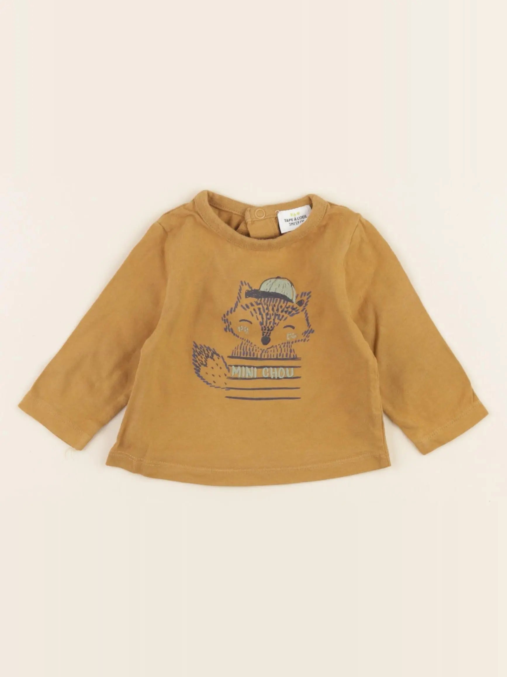 Tape à l'oeil - tee-shirt marron - 3 mois