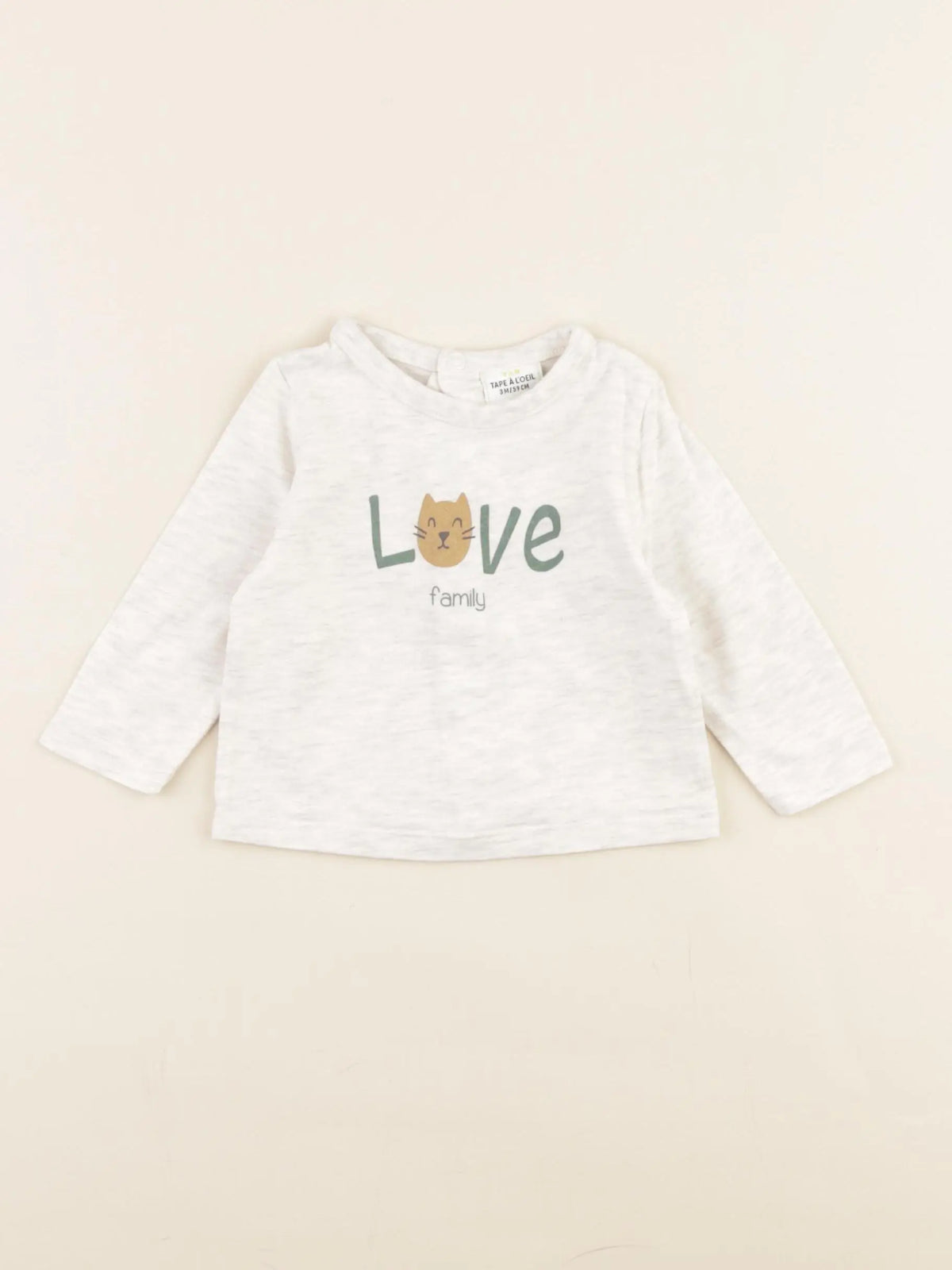 Tape à l'oeil - tee-shirt gris - 3 mois