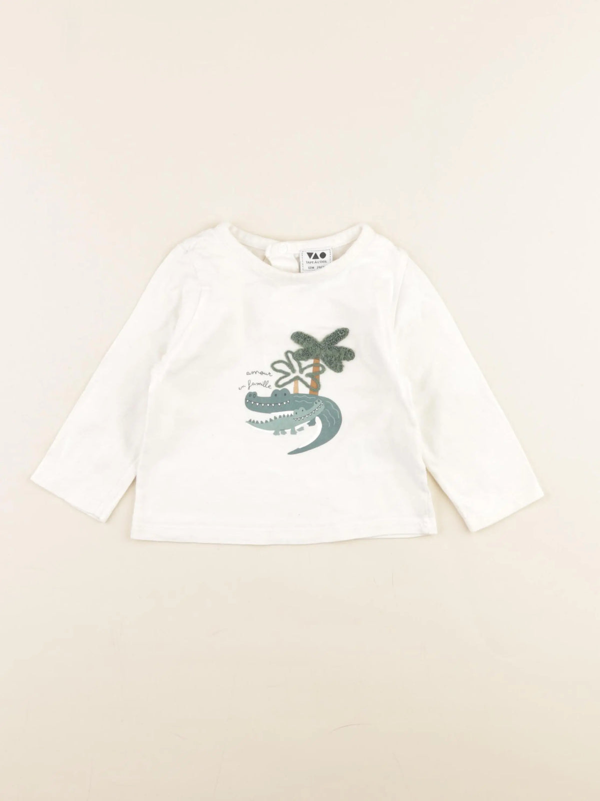 Tape à l'oeil - tee-shirt blanc - 12 mois