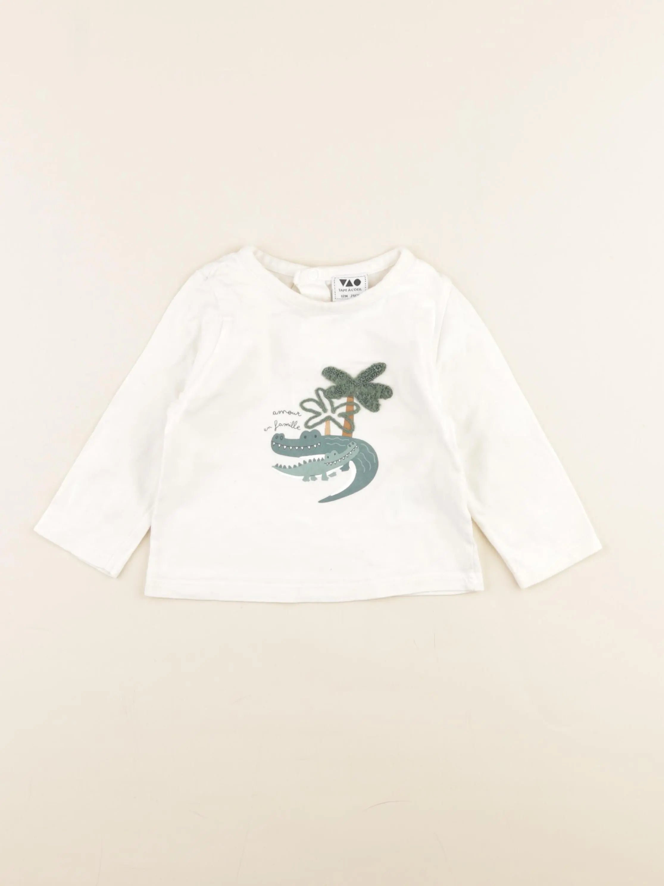 Tape à l'oeil - tee-shirt blanc - 12 mois