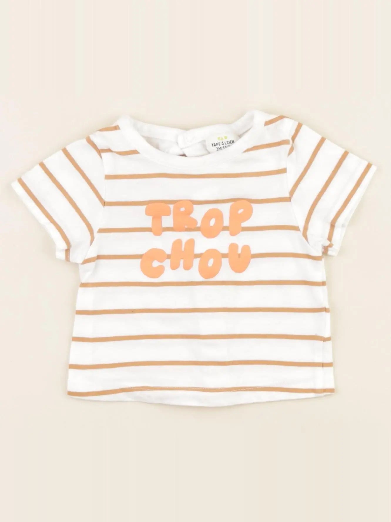 Tape à l'oeil - tee-shirt blanc - 3 mois