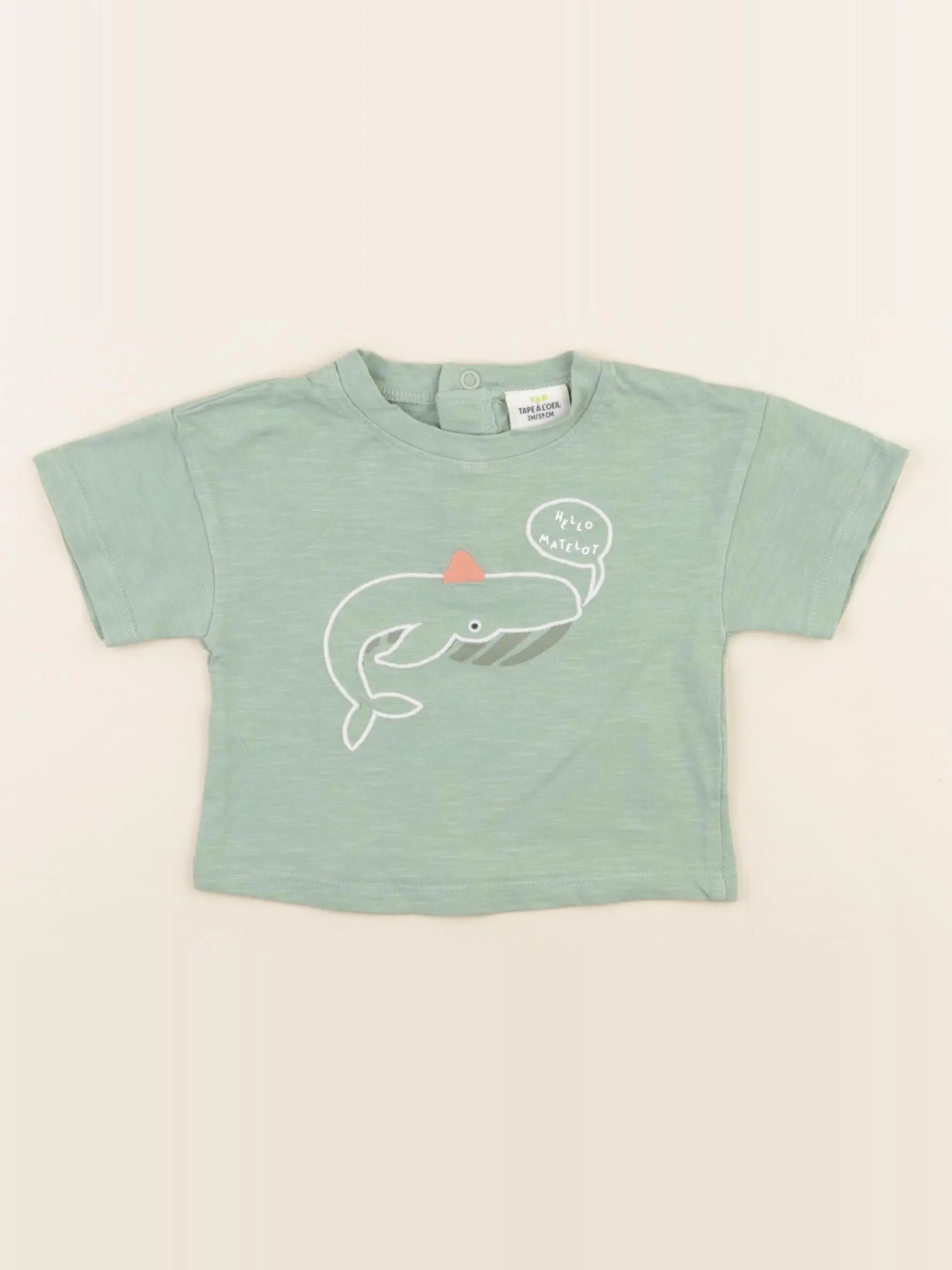 Tape à l'oeil - tee-shirt vert - 3 mois