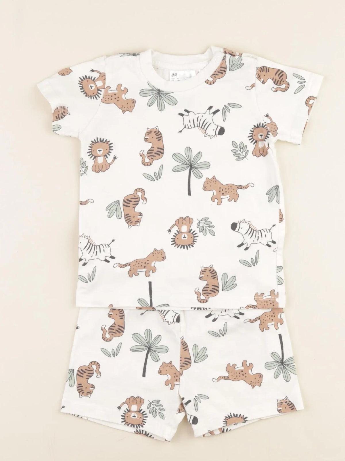 H&M - pyjama coton blanc - 9/12 mois