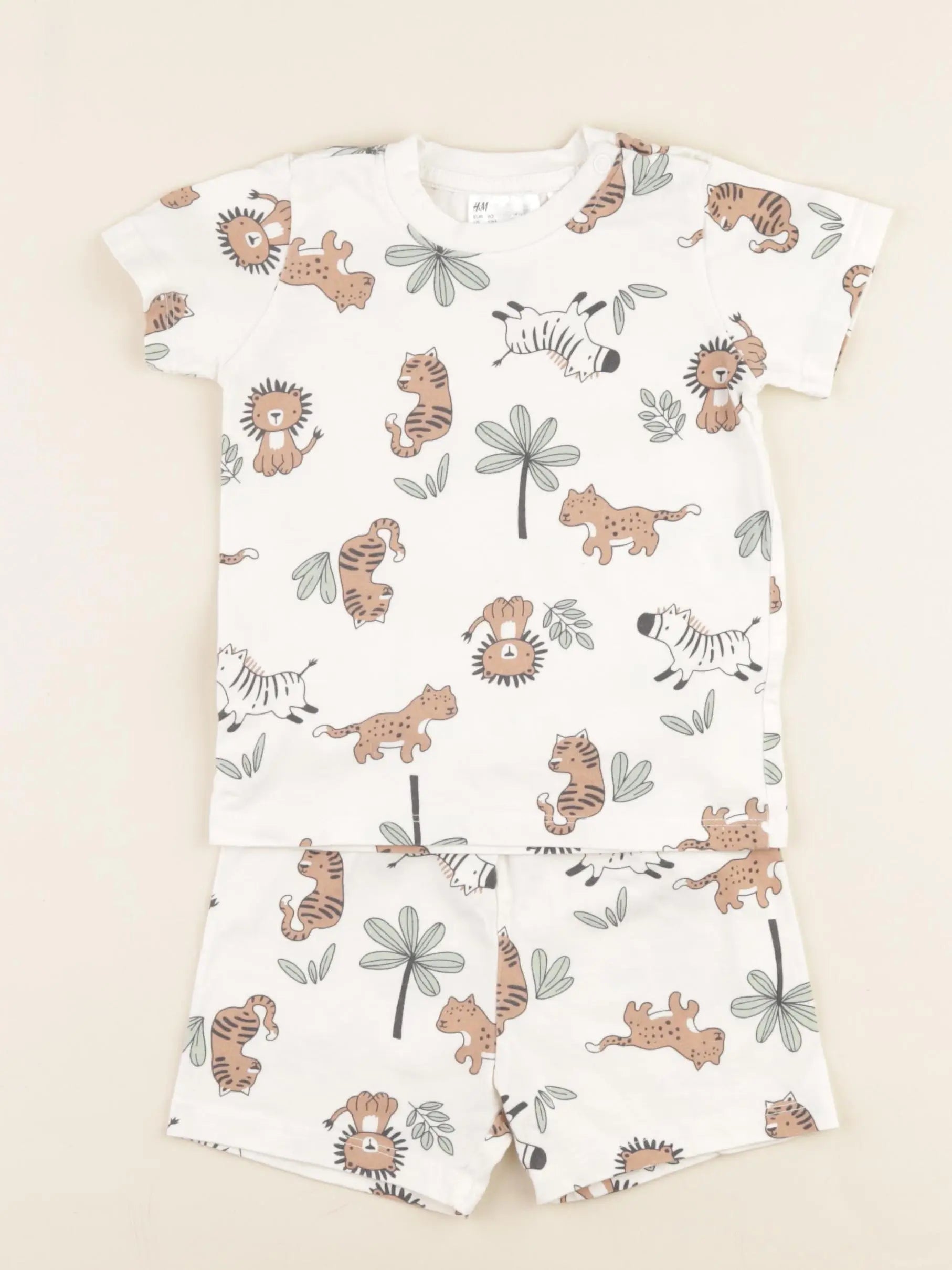 H&M - pyjama coton blanc - 9/12 mois