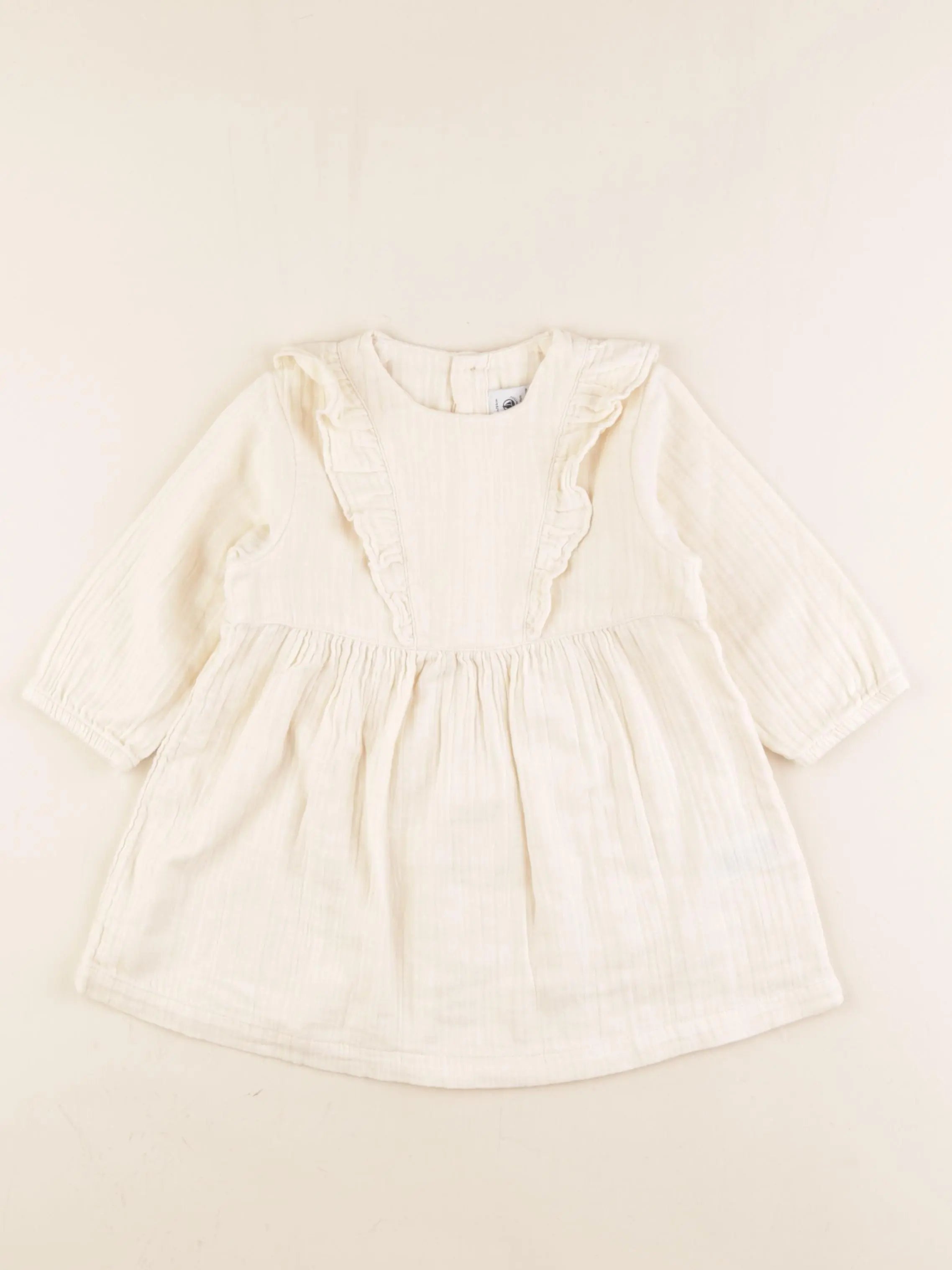 Petit Bateau - robe beige - 18 mois