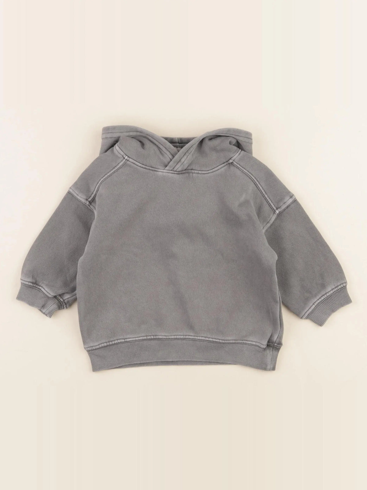 H&M - sweat gris - 4/6 mois