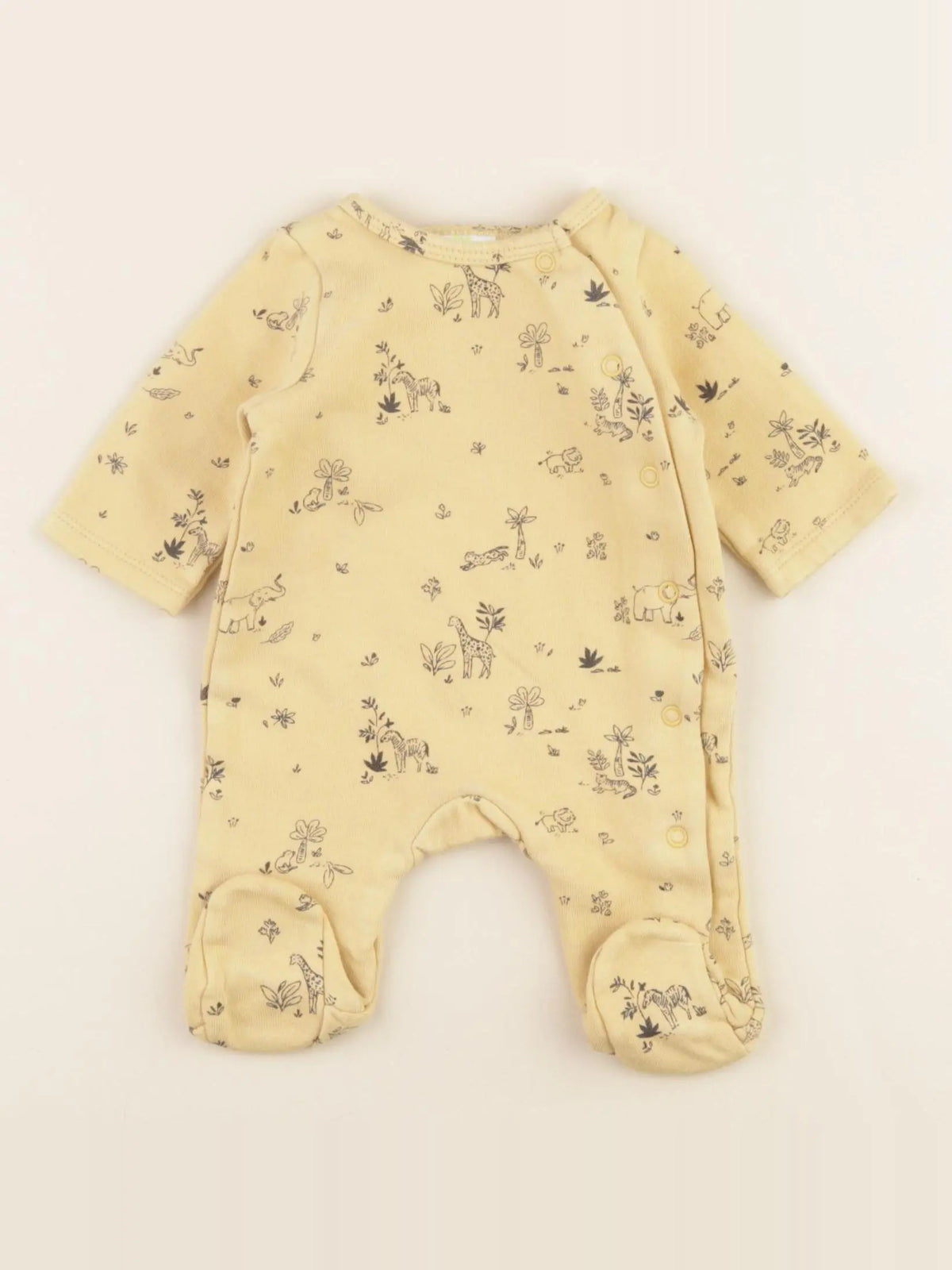 Tape à l'oeil - pyjama coton jaune - 1 mois