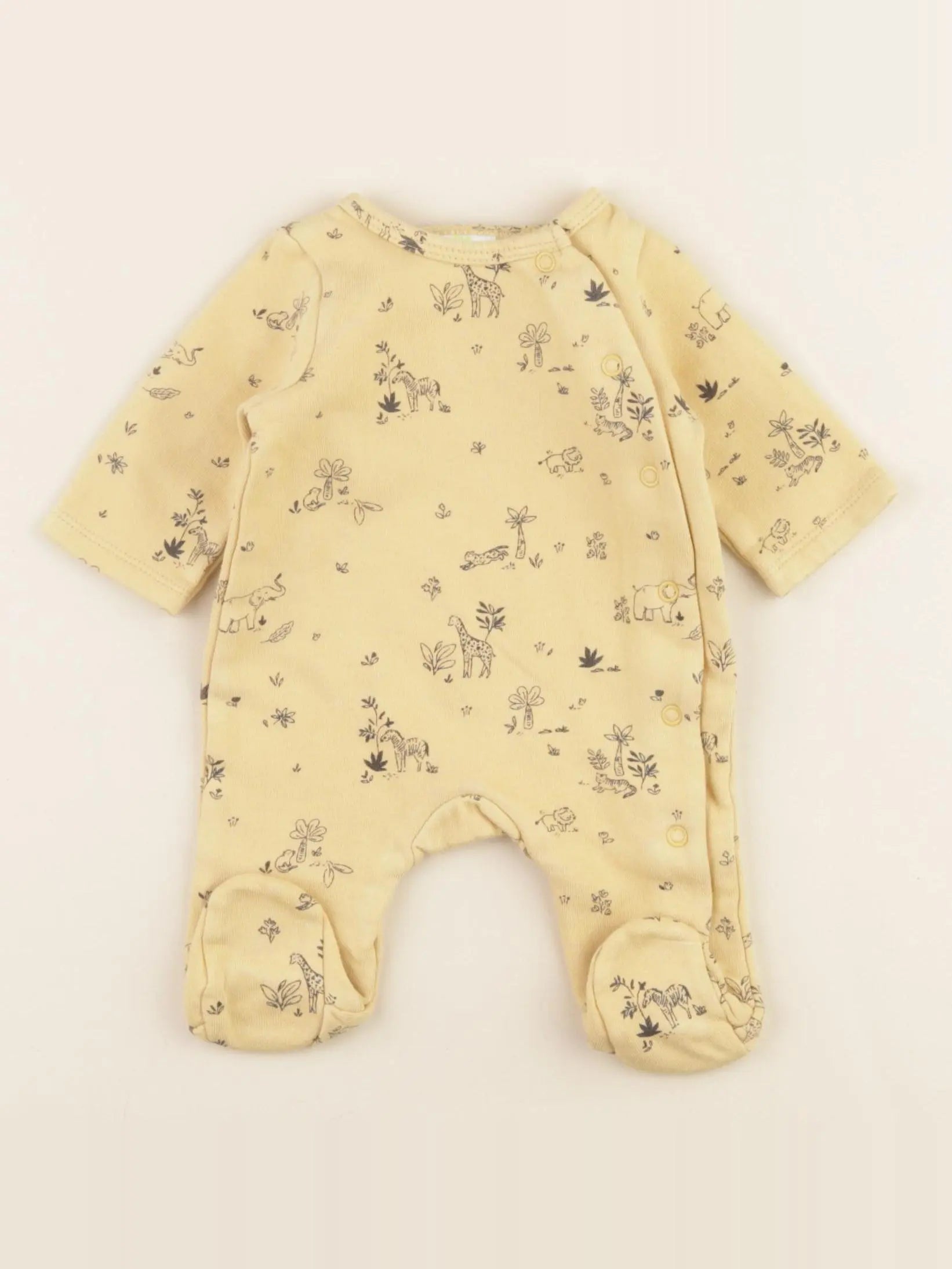 Tape à l'oeil - pyjama coton jaune - 1 mois