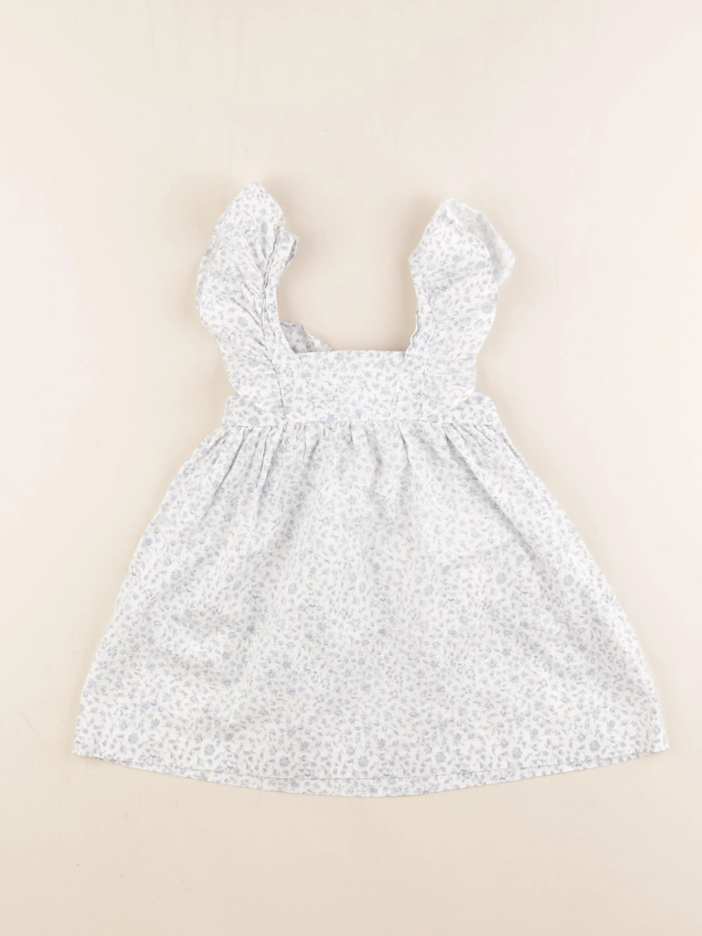 Lola Palacios - robe blanc, bleu - 3 ans