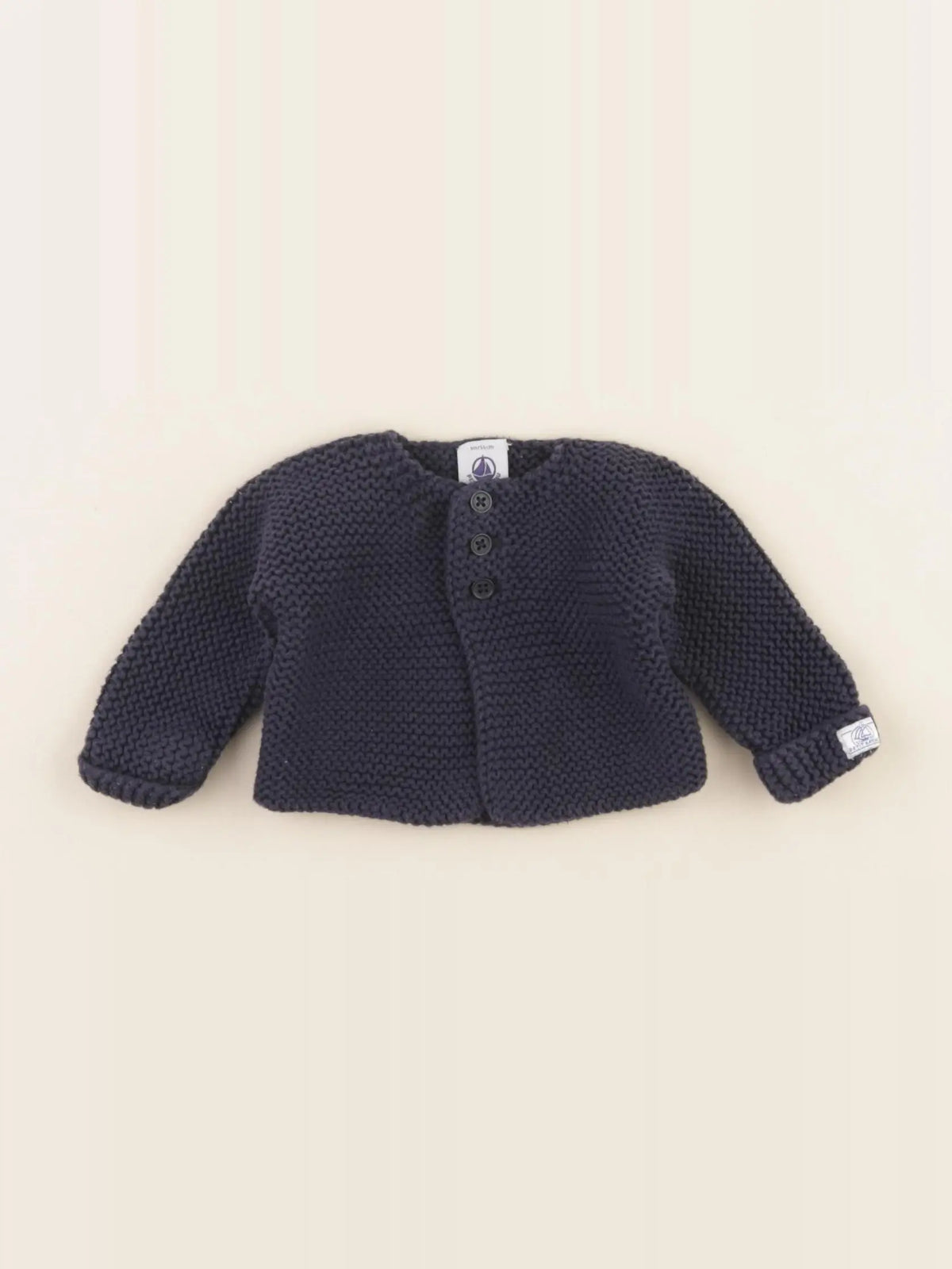 Petit Bateau - gilet bleu - 1 mois